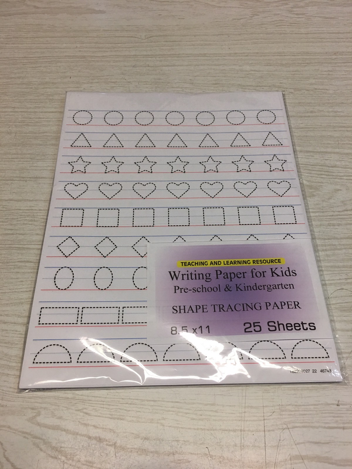 Writing Paper for Kids – SHAPE TRACING PAPER – 11X 8.5 in, 20 lb, 25 sheets