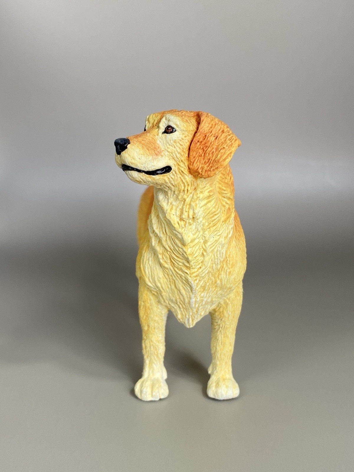 OOAK Custom Schleich Safari Ltd Golden Retriever Dog Plastic Toy Animal Figurine