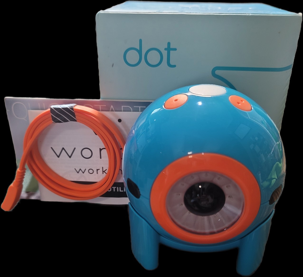Blue Wonder Workshop D001 Dot Robot w/ Stand TESTED & WORKS