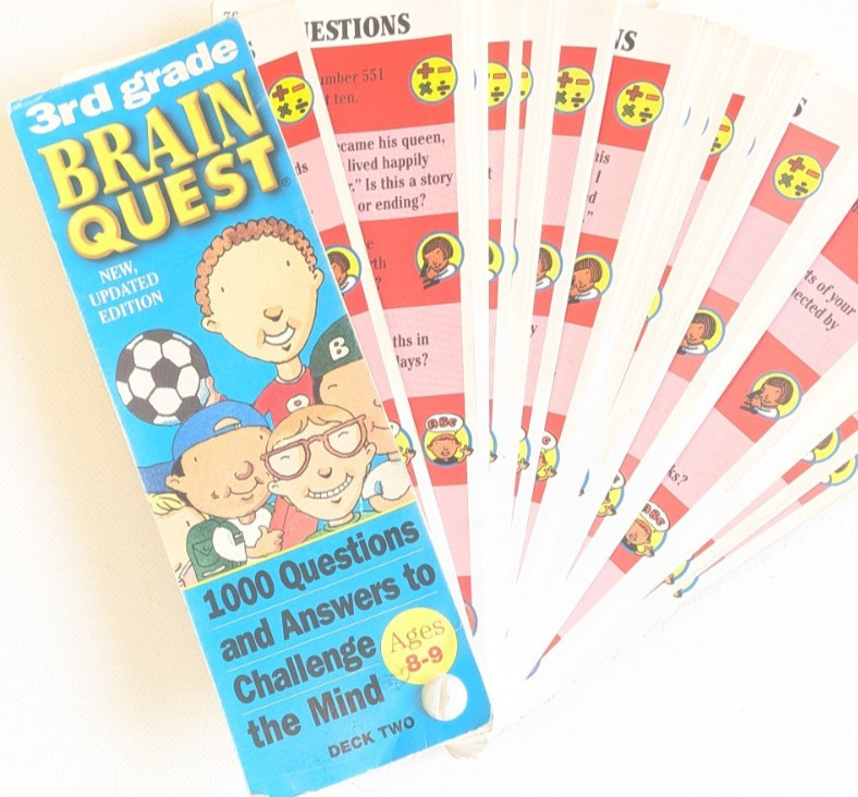 Brain Quest Card Deck Lot 4 Ages 8–9 – Grade 3 Educational Homeschooling Q&A