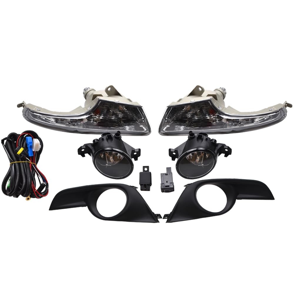 Clear Lens Fog Light Kit & LED Daytime Running Light Kit Fit for 2013-2015 Nissa