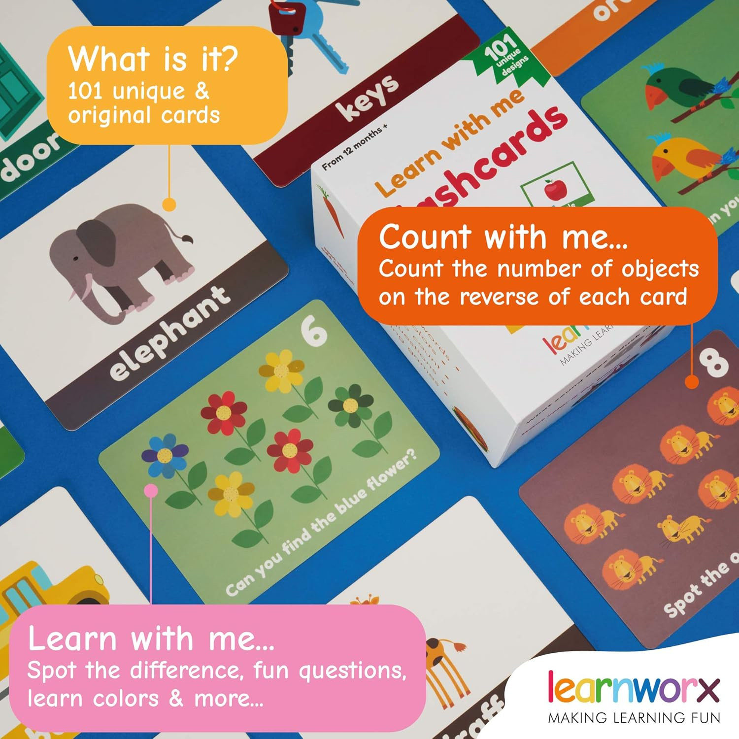 101 Baby Flash Cards for Toddlers 1-3 | Award Winning First Words Toddler Flash