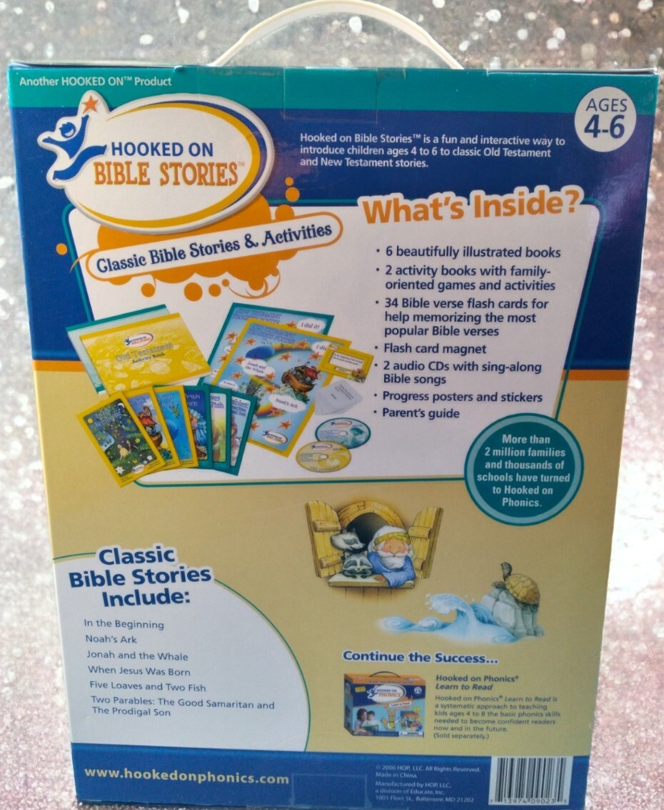 New Hooked on Phonics BIBLE STORIES Premium Edition And Activities age 4-6