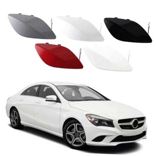 Car Front Bumper Tow Hook Cover Fit for Mercedes Black Right Passenger Side