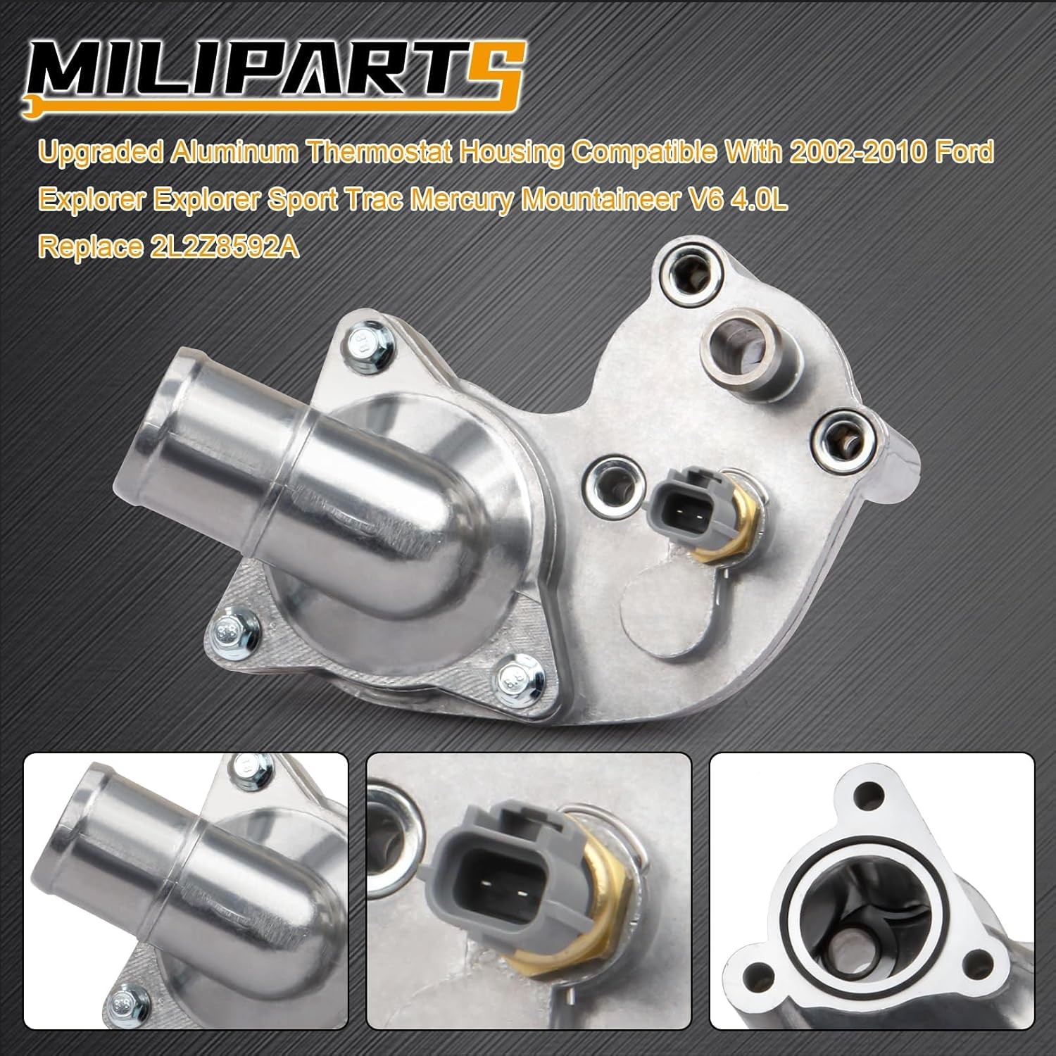 Upgraded Aluminum Thermostat Housing Compatible With 2002-2010 Ford Explorer Exp