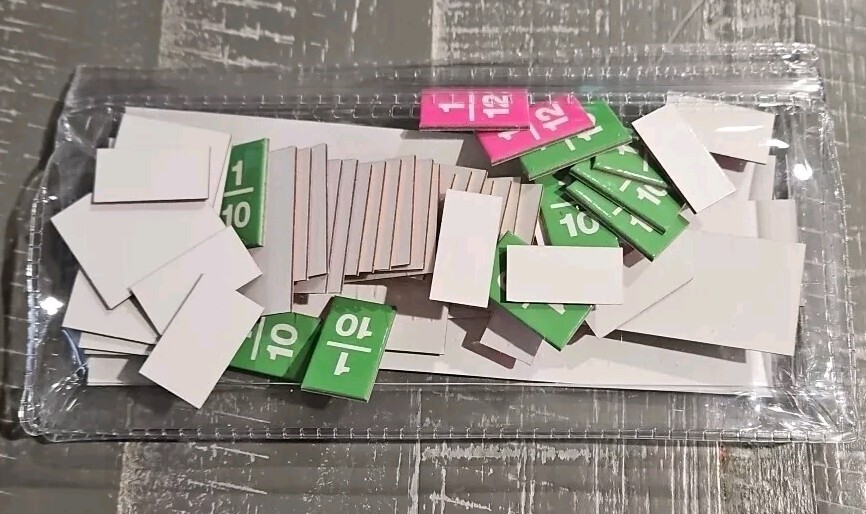Lakeshore Hands-On Fraction Tiles w/ Pouch ~ 51 Piece (GG847) Grades 1-3 NEW