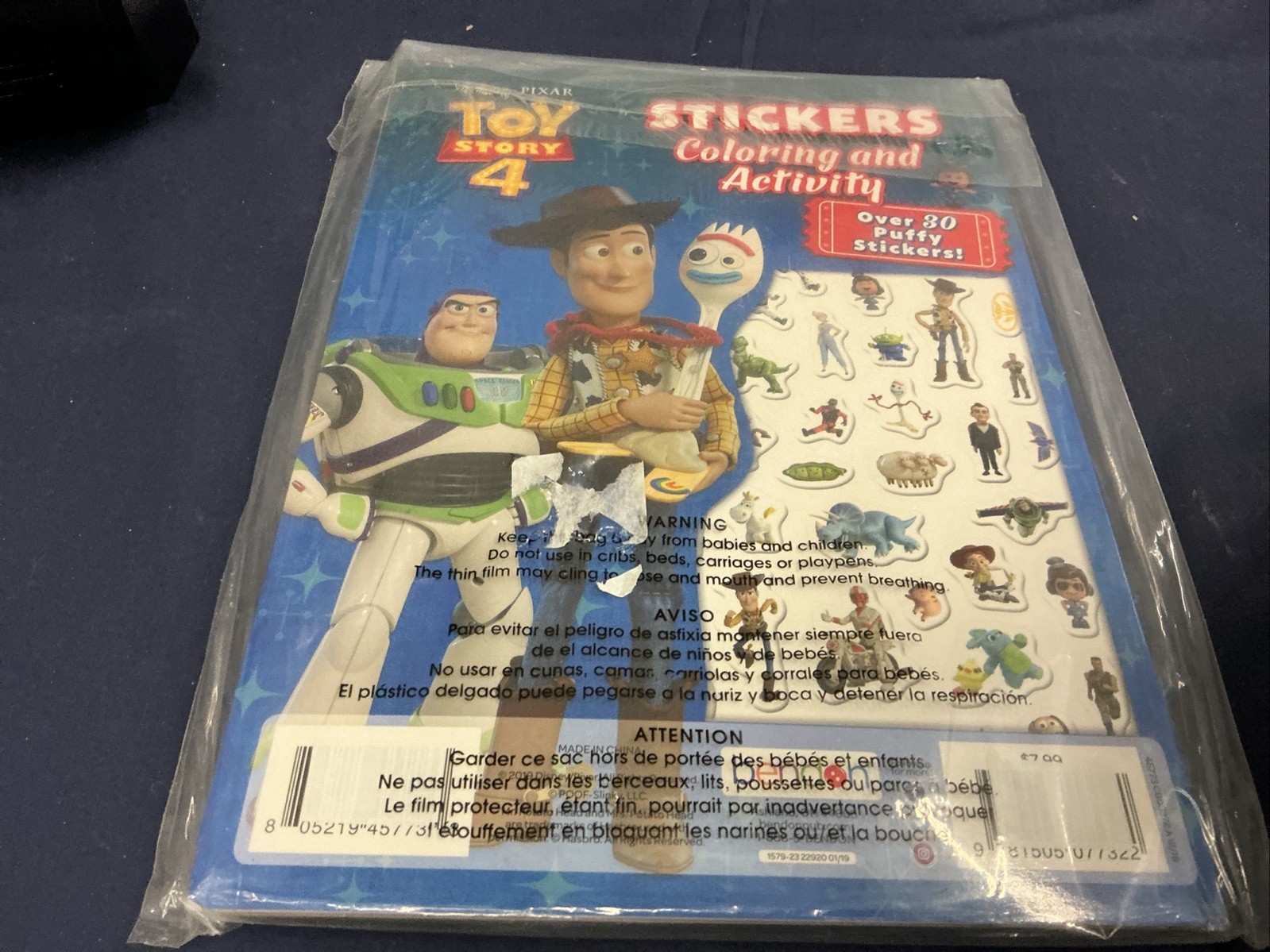 Toy Story 4 Stickers Coloring and Activity Book 3y+ Sealed
