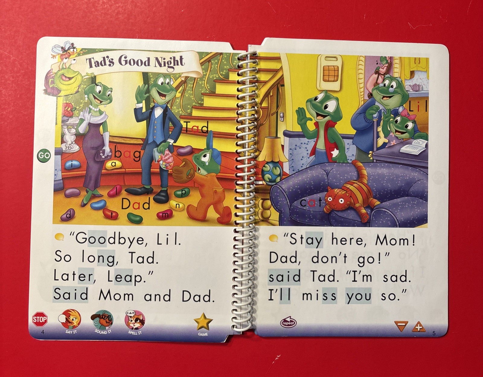 LeapPad Phonics LeapFrog Short Vowels A and I “Tad’s Good Night” Lesson 2