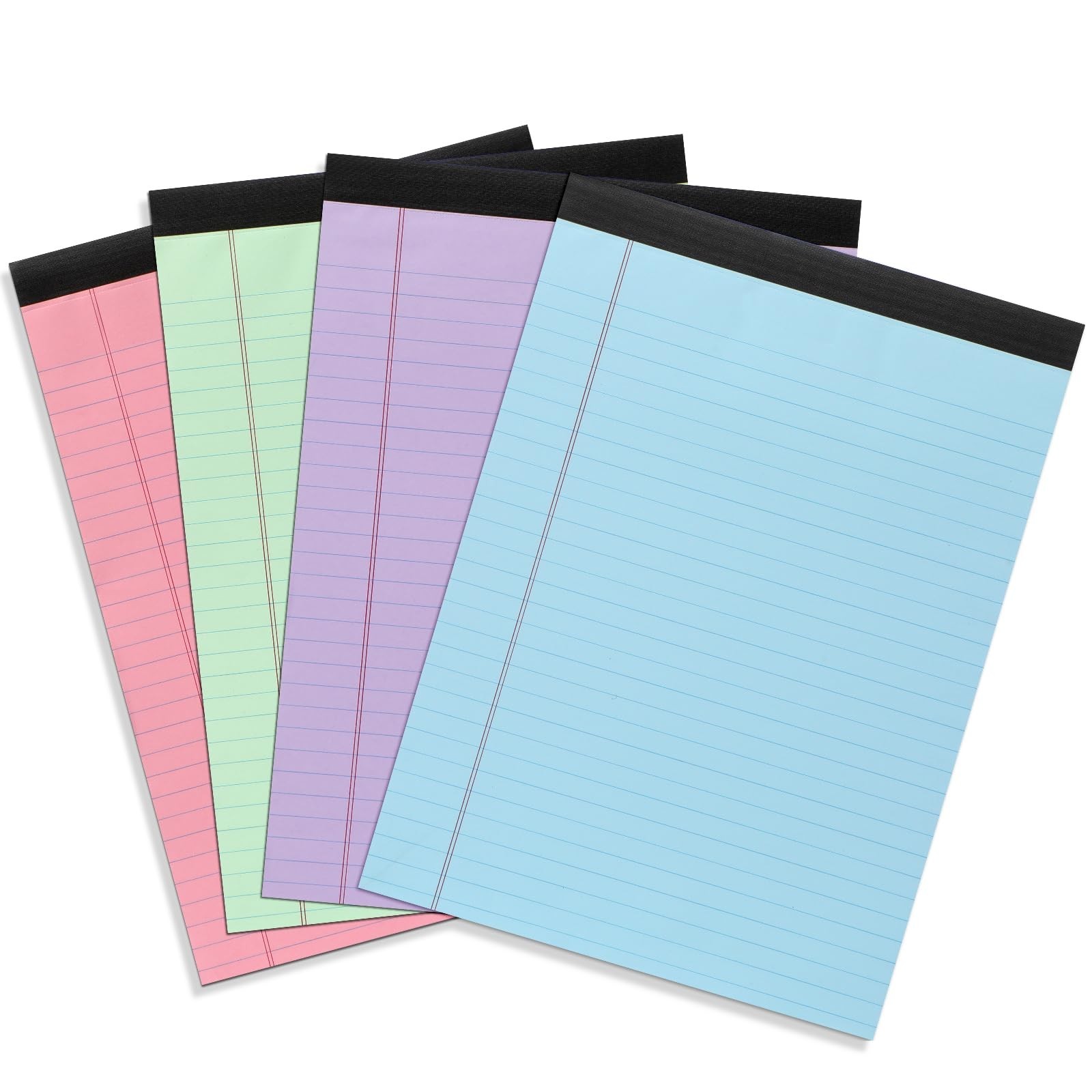 Toplive Colored Legal Pads 8.5 x 11 inch, 4 Pack Colored Writing Notepads Col…