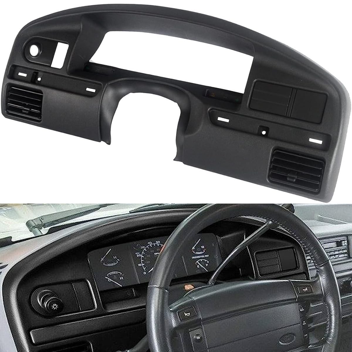 KARPA Dash Panel Bezel Cover for 1994-1997 Ford F150 F250 F350 Super Duty