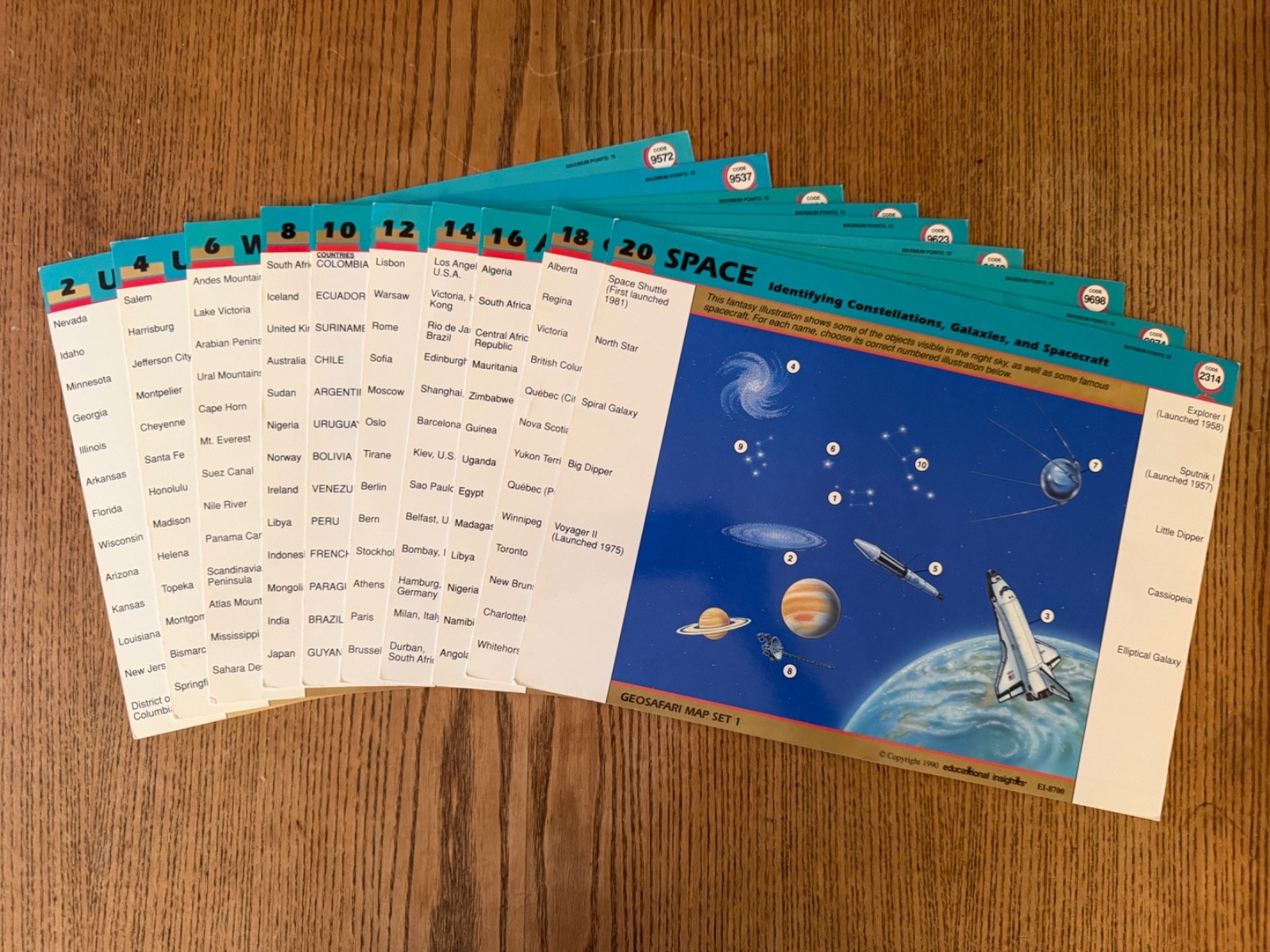Geosafari “Map Set 1” Card Set- In Original Packaging!