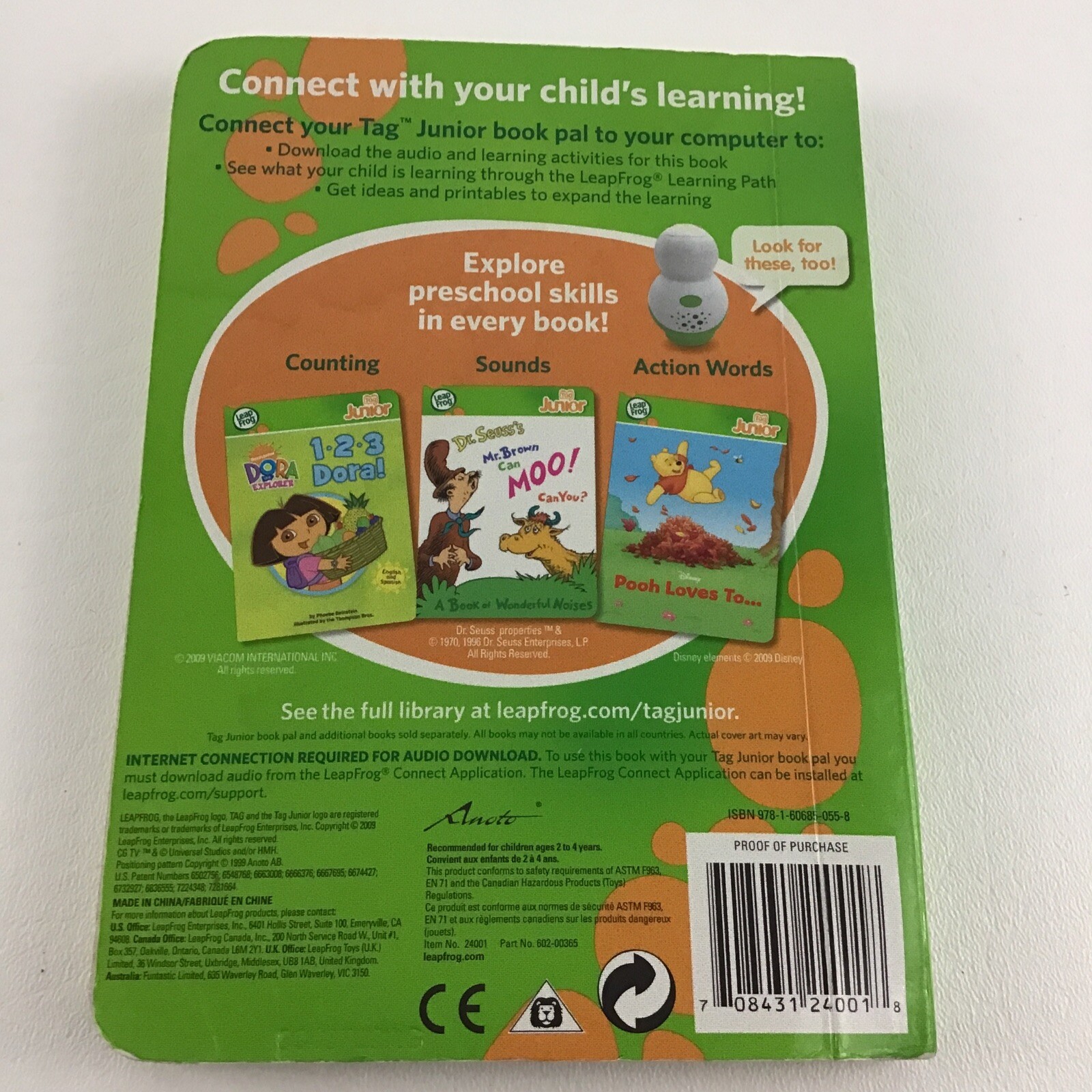Leap Frog Tag Junior Book Pal Explorer Carry Along Storage Case Travel Bag Dora