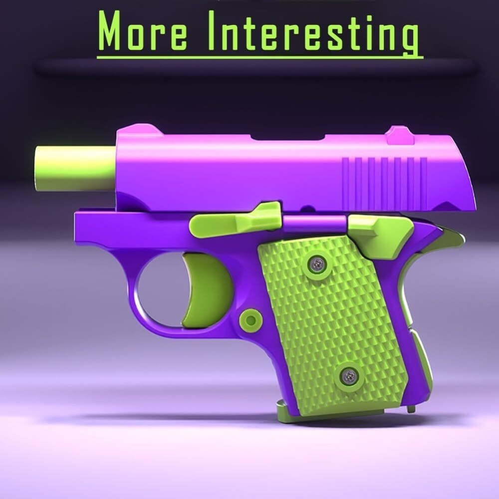 Fidget Gun Toy Sensory Toys 3D Printed Anxiety Stress Relief Toy Gift for Adult
