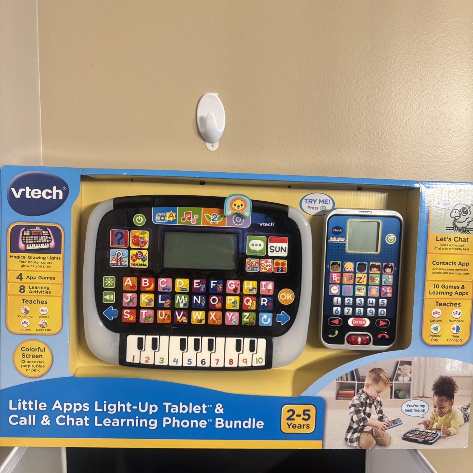 New VTech 2-In-1 Little Apps Light-Up Tablet & Call & Chat Learning Phone, 2-5