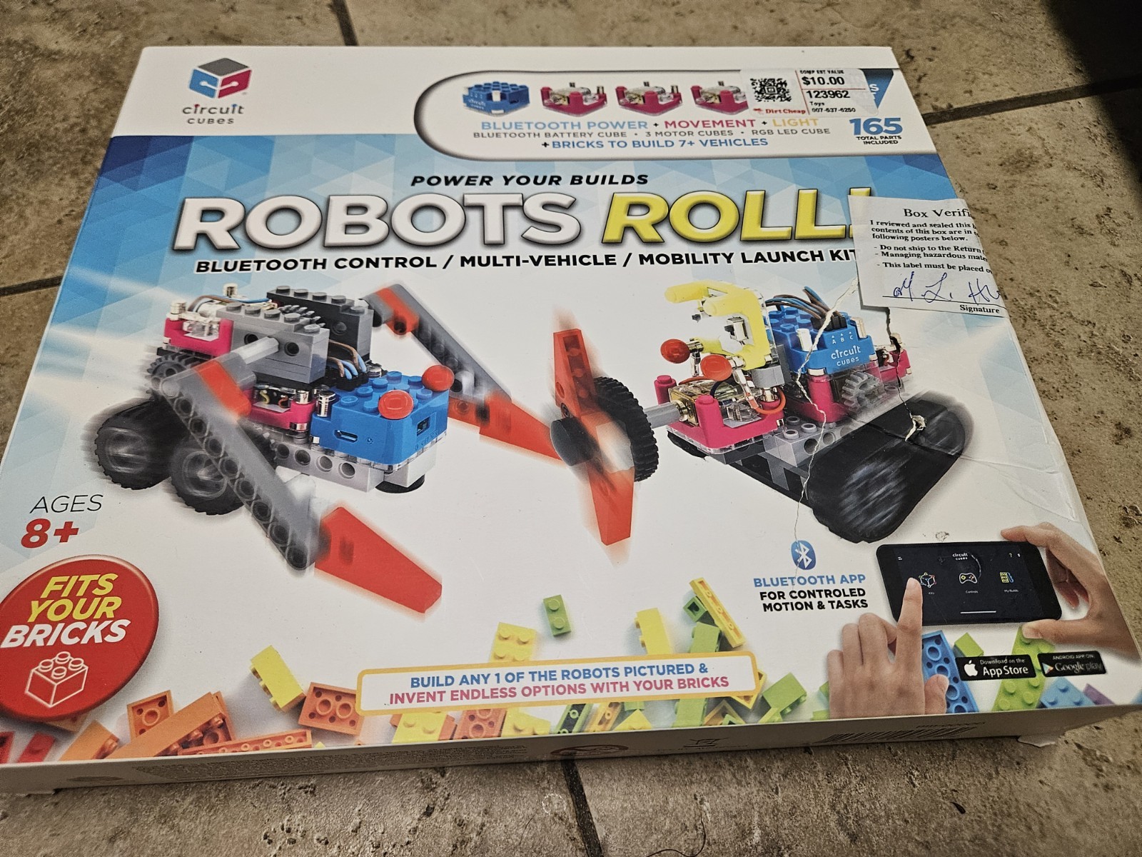 Circuit Cubes Robots Roll Build Bluetooth APP powered Vehicles Kit 165 parts NEW