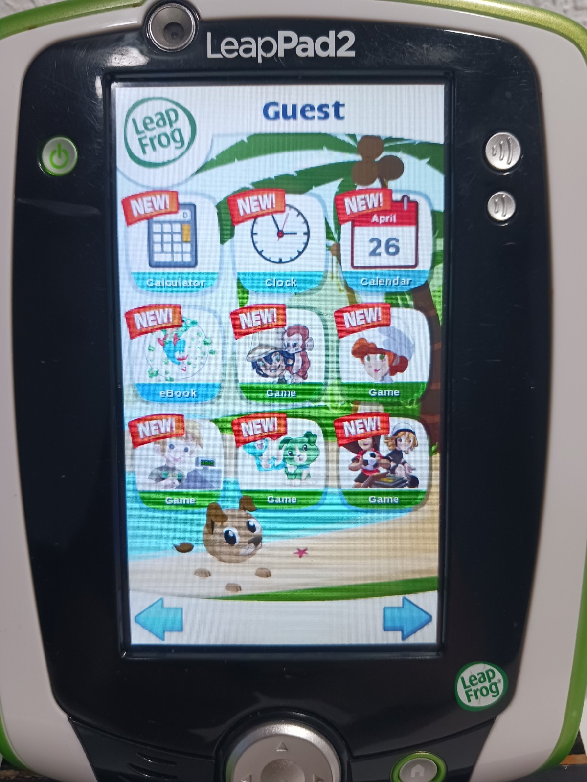 LeapFrog LeapPad 2 Explorer Learning System + Green Case + 14 Preloaded Games