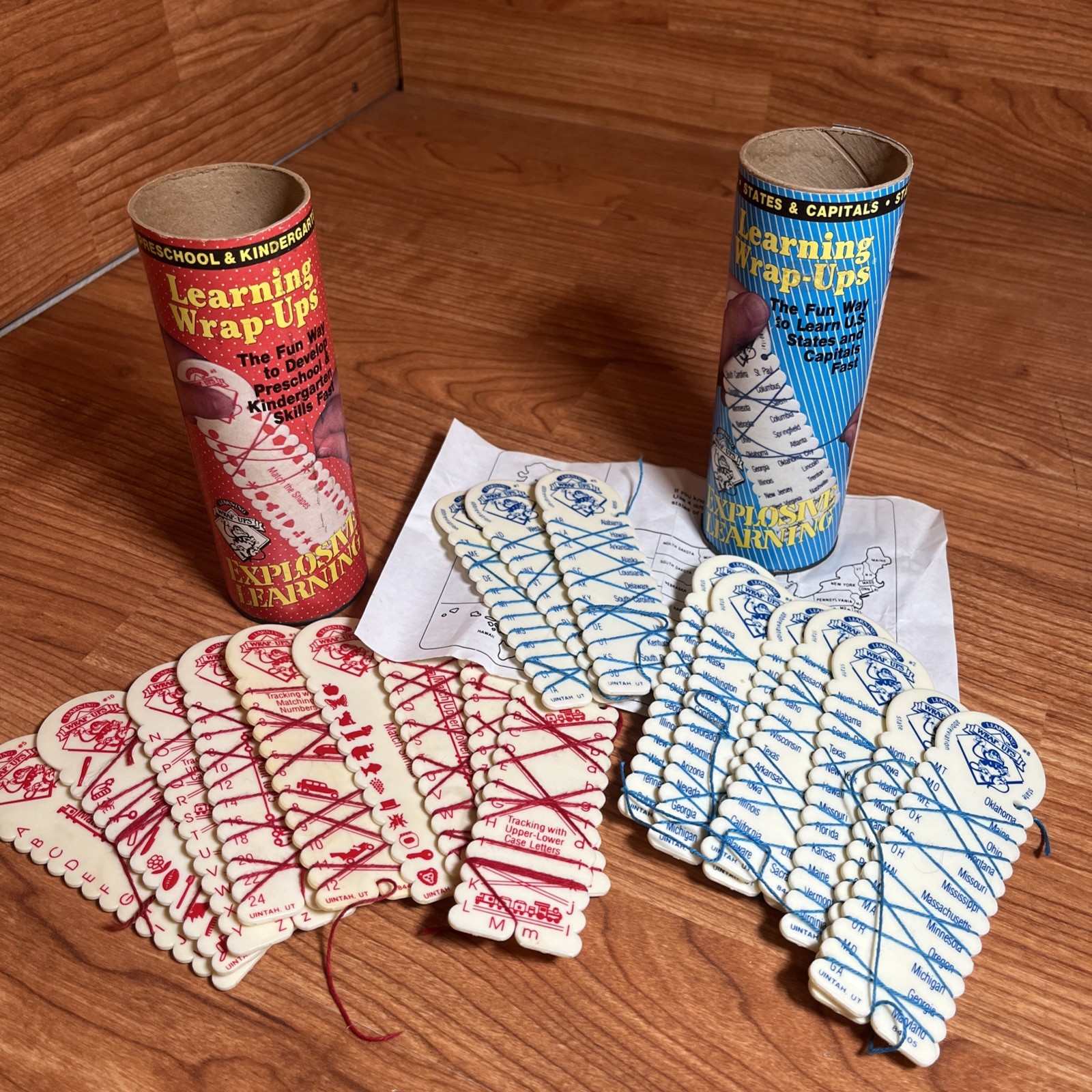 LOT of 2 Sets Learning Wrap-Ups US States and Capitals, Preschool Kindergarten