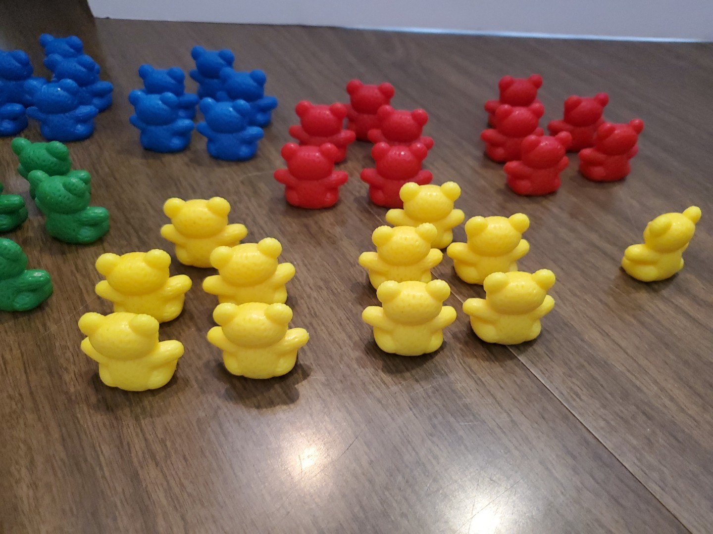 42 Piece Counting Bear Set, 4 Colors-Red, yellow, Blue And Green, One Size