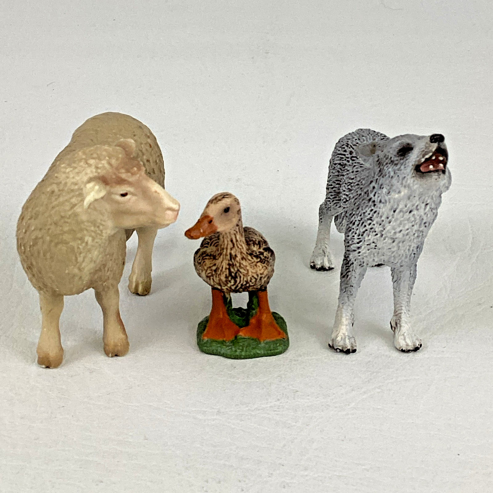 Schleich Howling Gray Wolf Standing Sheep Mallard Hen Duck Realistic Figures Lot
