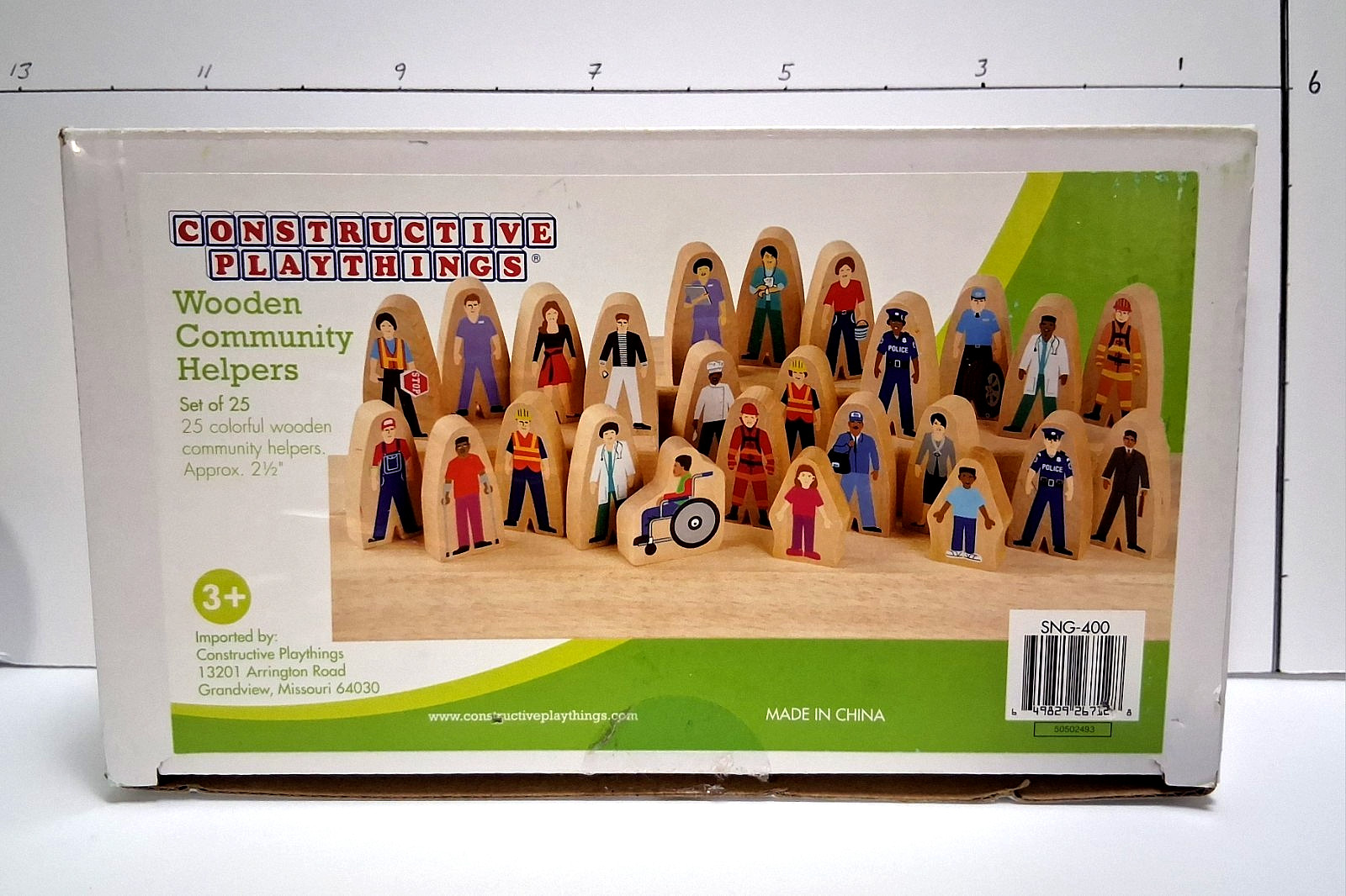Constructive Playthings Community Helpers 25 Wood Pieces; 2″-2.5″ Tall