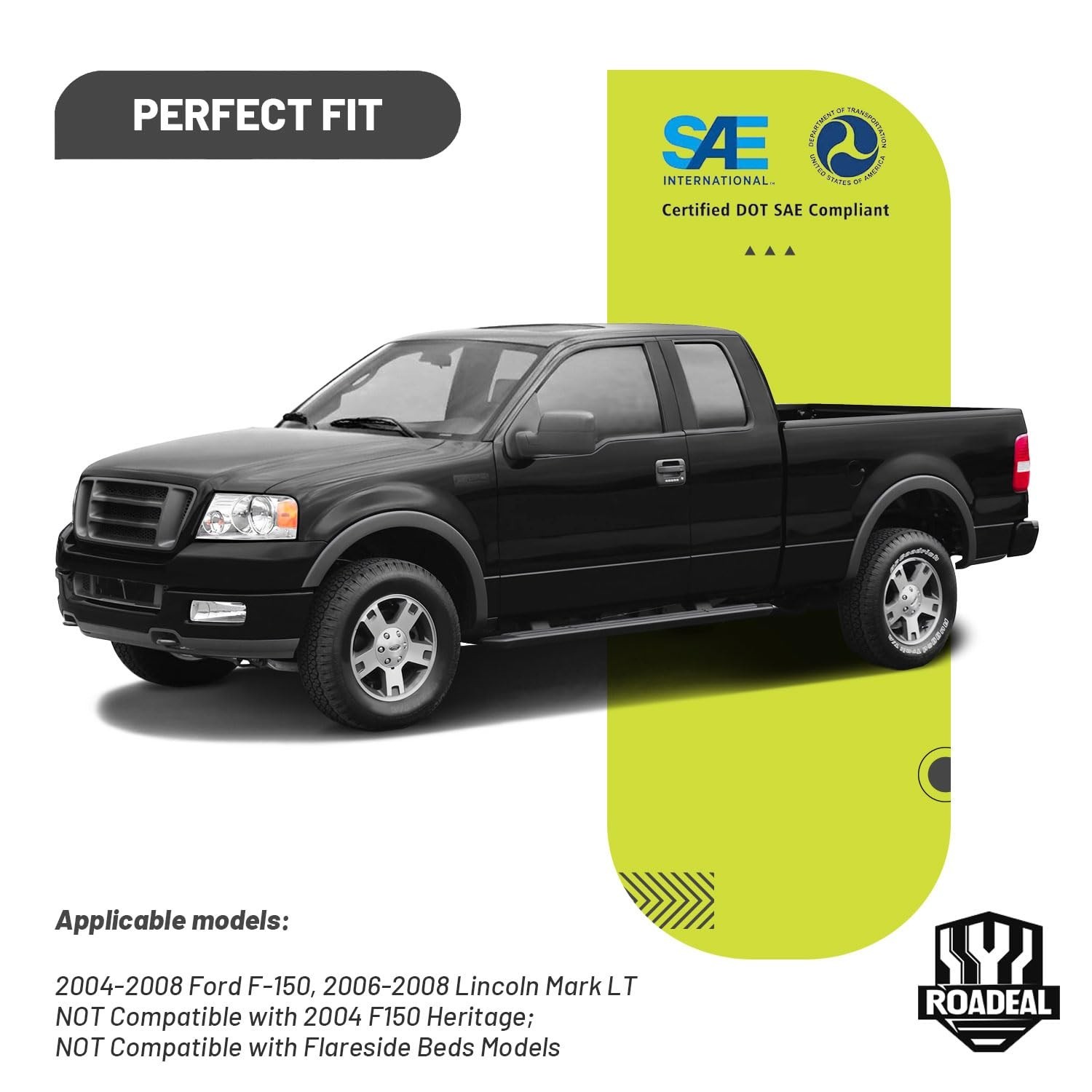 Headlights W/Bulbs for 2004 2005 2006 2007 2008 Ford F150, for 2006-2008 Linc…