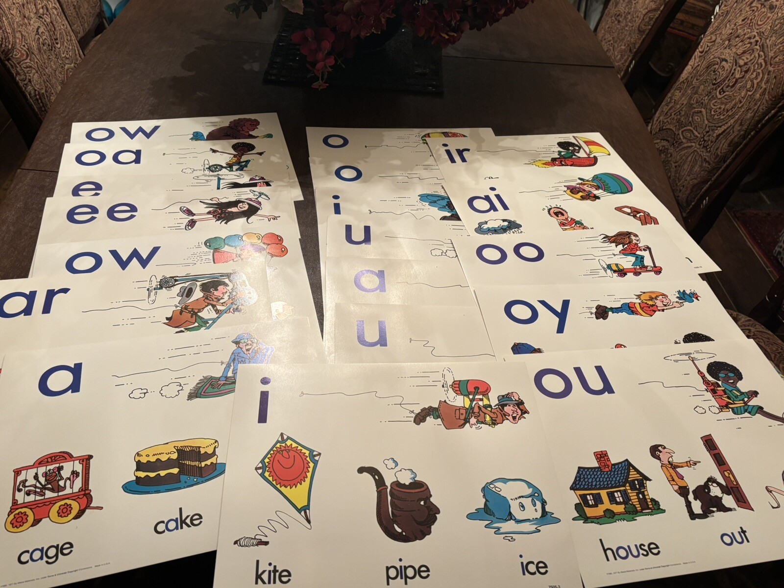 The Electric Company 1977 -20-Vowel Poster Cards