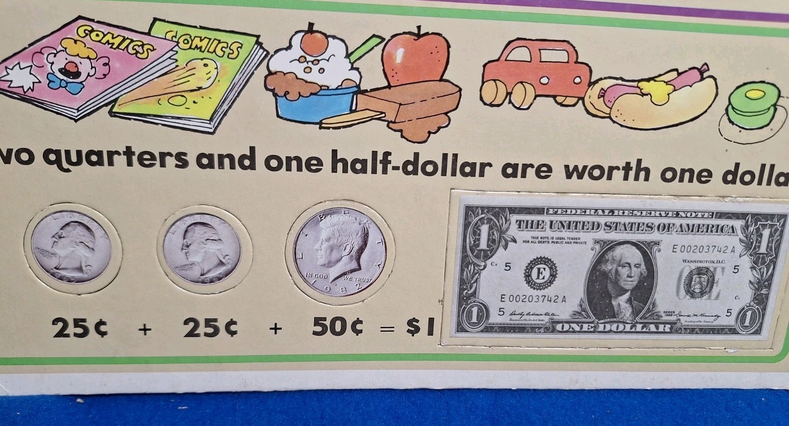 1985 Collectors Vintage Golden Step Ahead learning Puzzle Fun with Money 4739-1