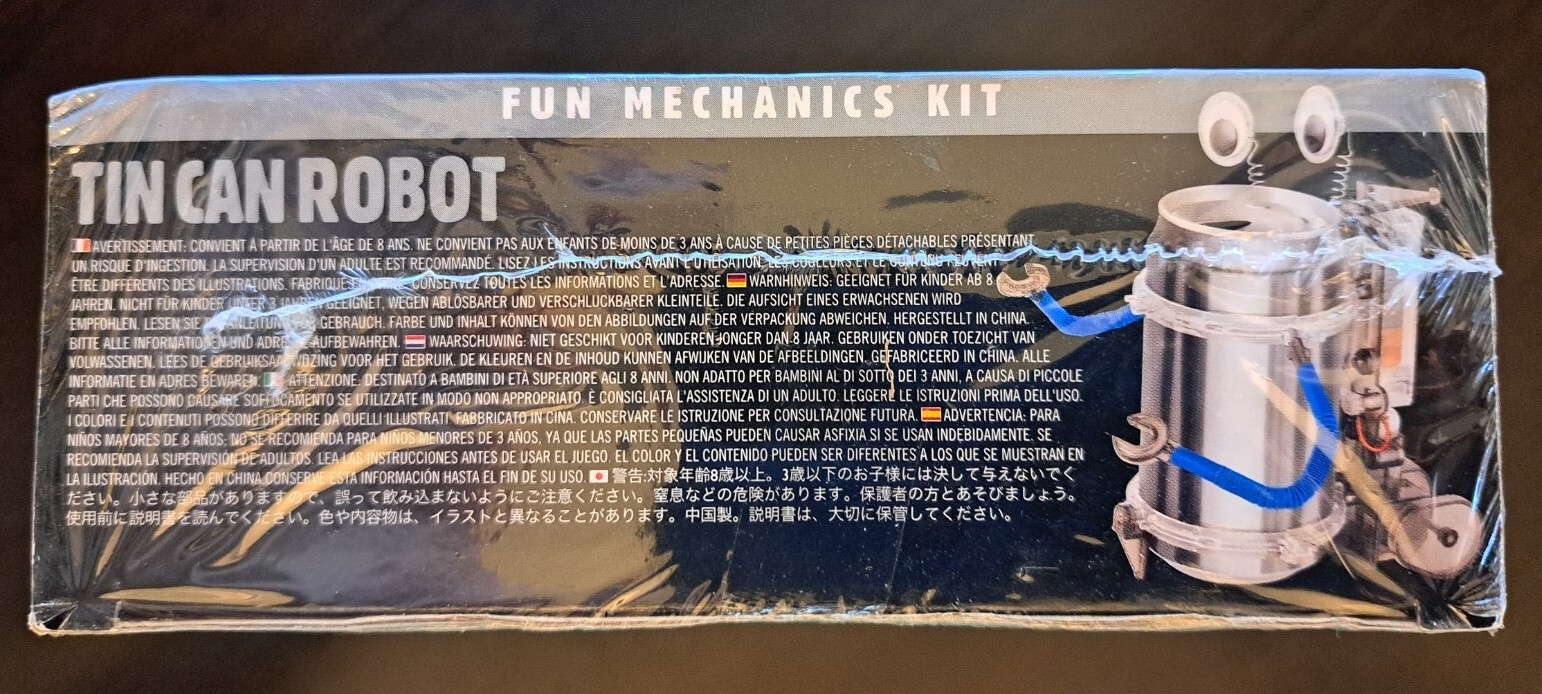 KidzRobotix Tin Can Robot Kit Educational Toy Fun Project NEW free ship