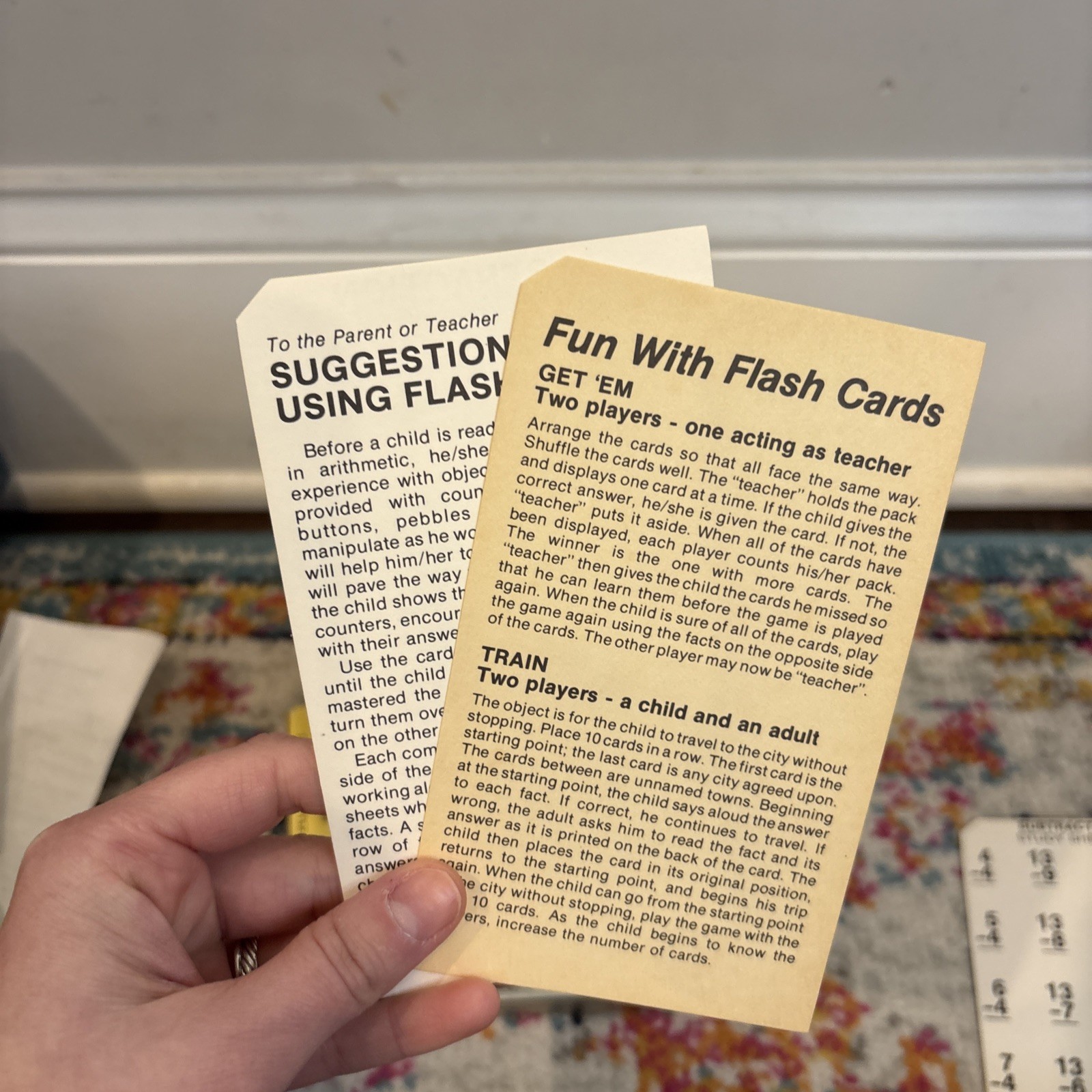 Golden Step Ahead Flash Cards – United States • 1985