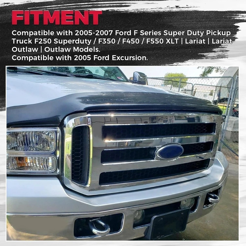 Front Grille Compatible with 2005-2007 Ford F250 F350 F450 F550 SuperDuty FO1200