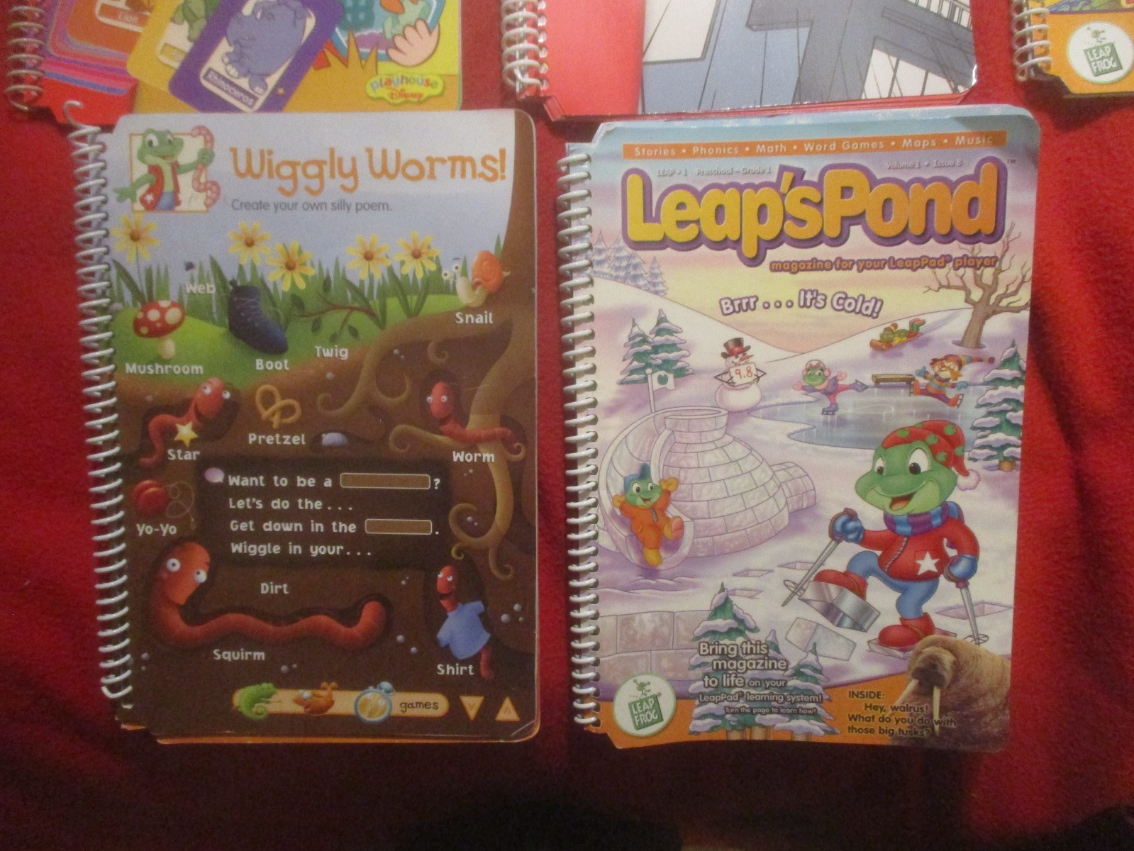 Leap Frog LeapPad 2001 Learning System w/ 6 Books, 8 Cartridges + Case