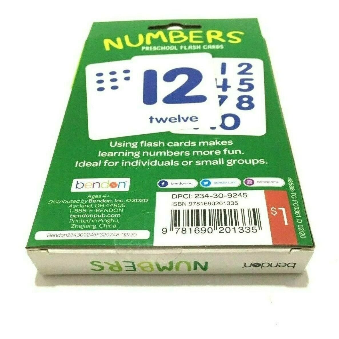 Preschool Flash Cards Numbers 36 Cards for Ages 3 plus TY016