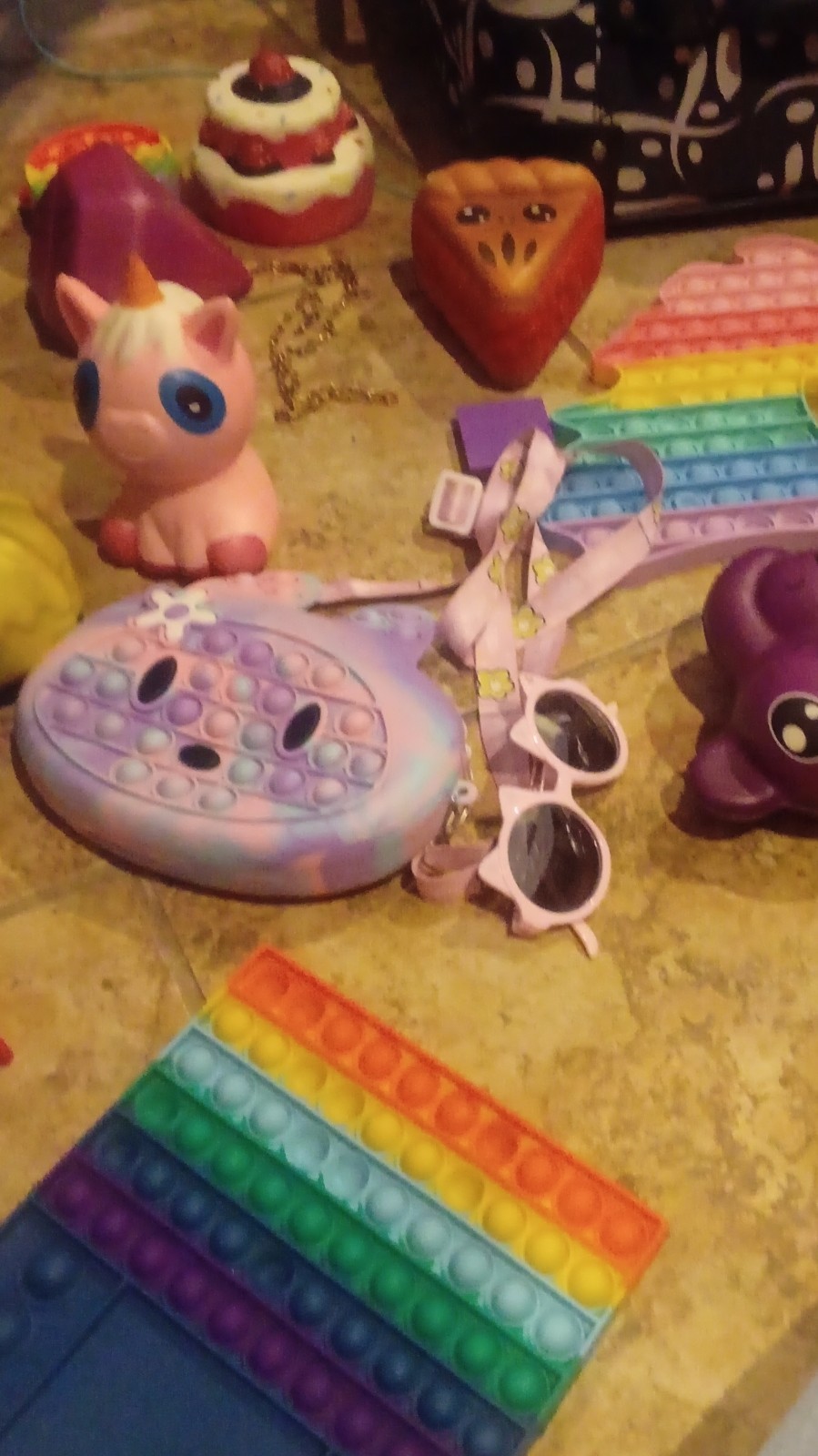 Assorted Rainbow Pop It & Squishy Tactile Sensory Toys Lot for Ages 3-11 Years