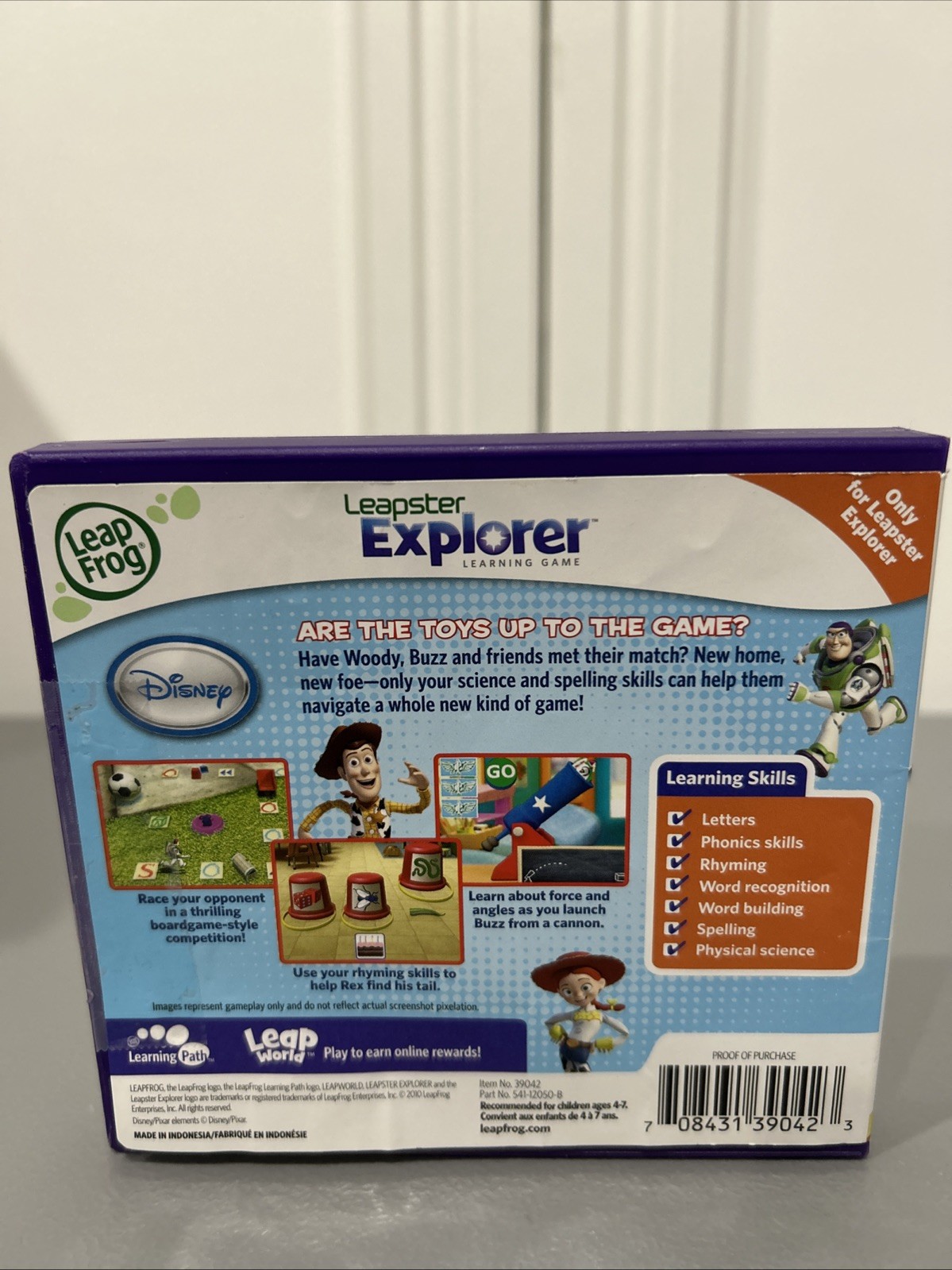 🌊 LeapFrog Leapster Explorer LeapPad Disney Pixar Toy Story 3 Cartridge WORKS