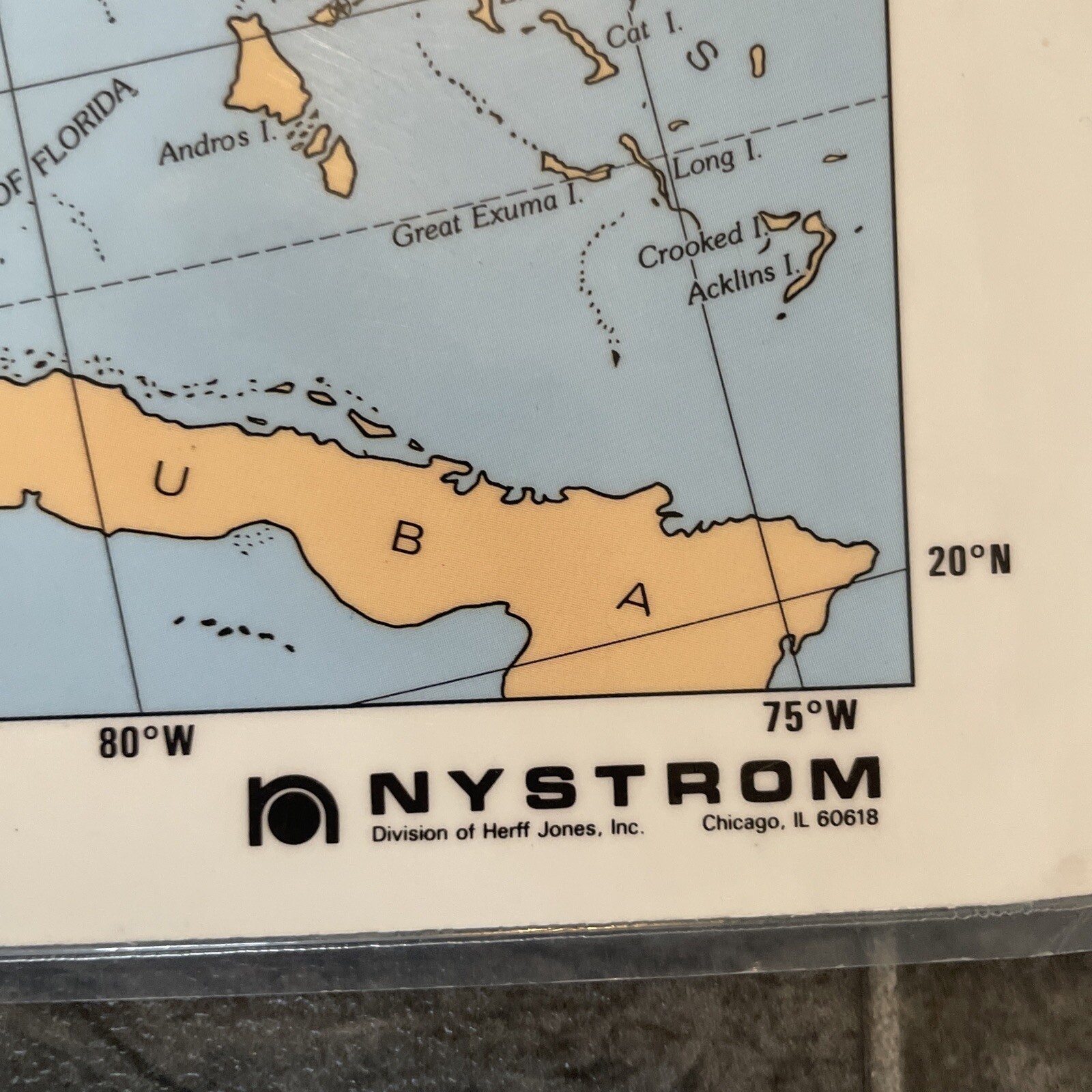 1989/95 Nystrom Maps Laminated 2 Sided United States / World Maps 22″ X 17″