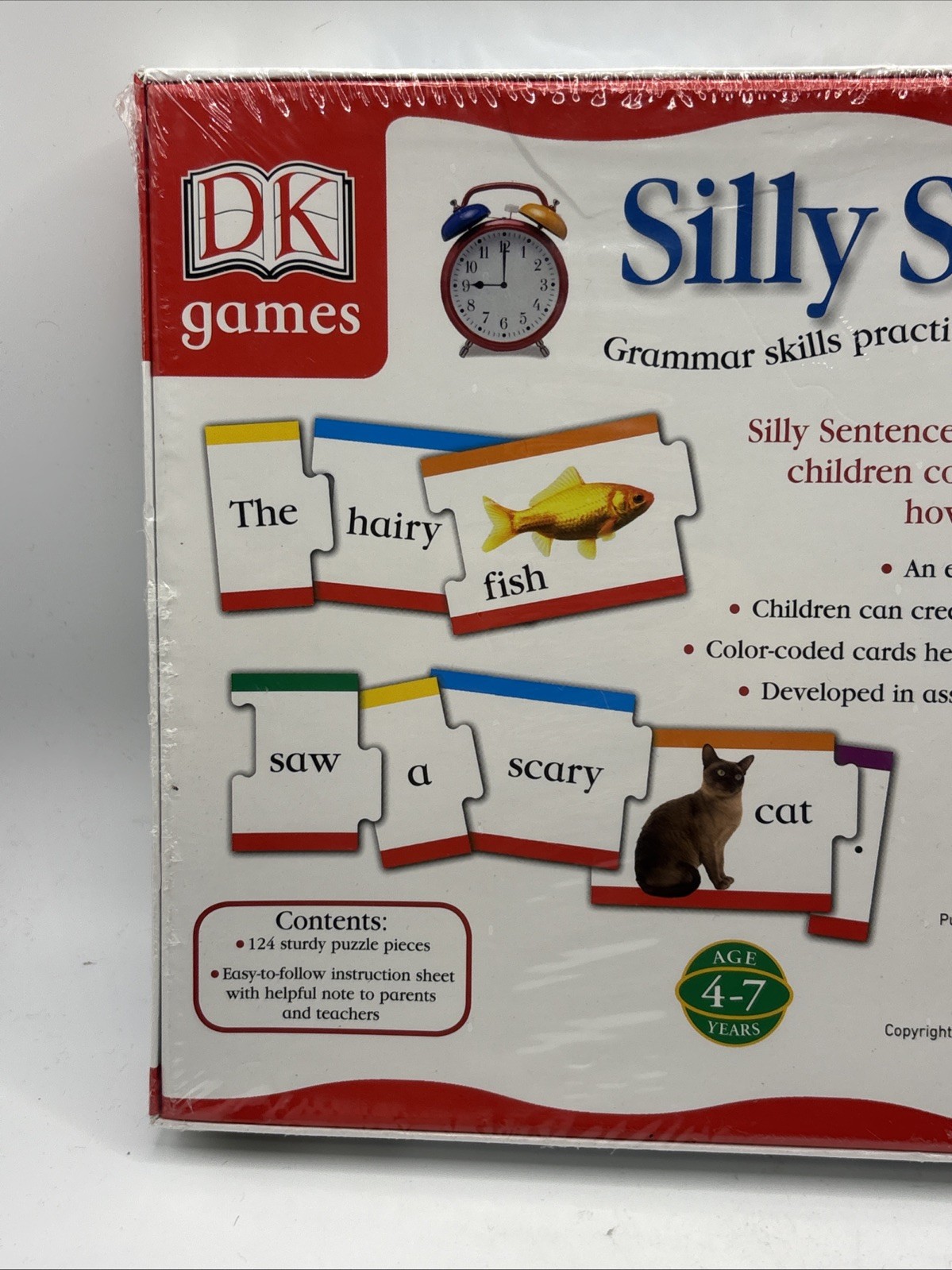 DK Games Silly Sentences Grammar Skills Game For Ages 4 to 7 and 1 to 4 Players