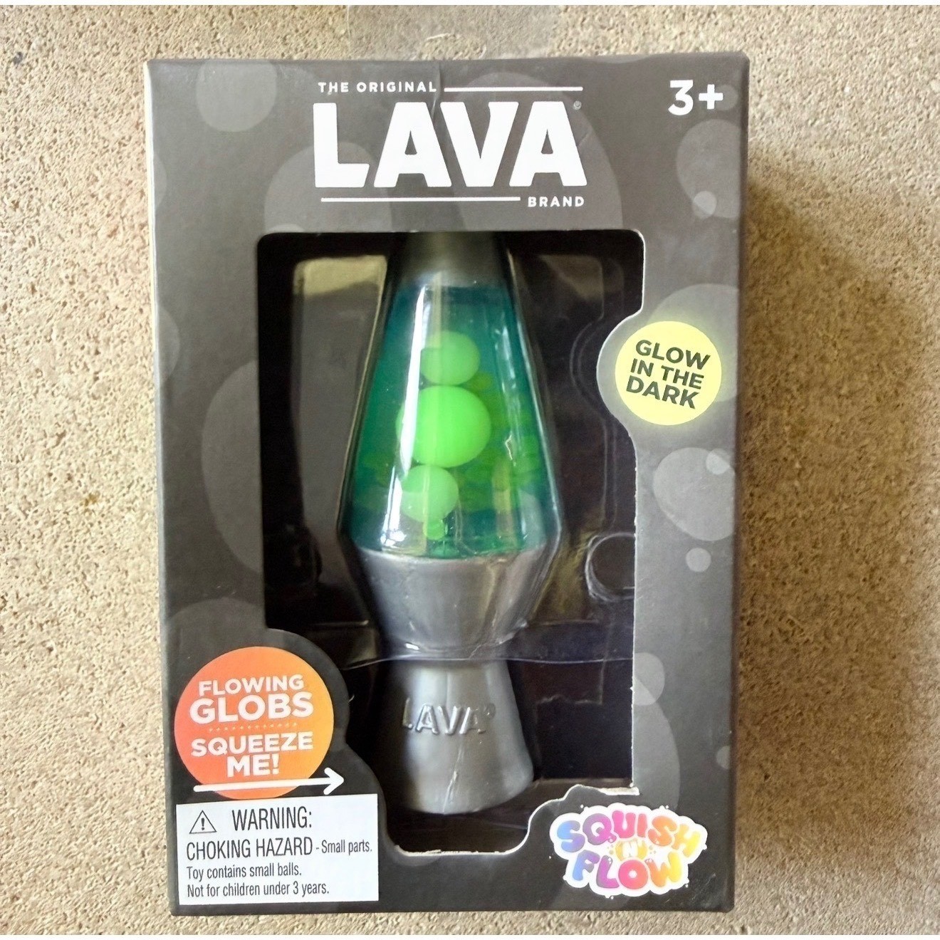 Needoh Lava Lamp Green Squishy Toy Glow in Dark Fidget Nee Doh Schylling NEW