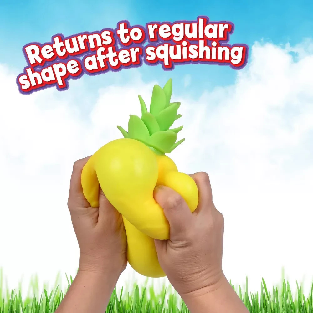 Squeeezy Pineapple Squishy Stress Ball | Sensory Fidget Squeeze Toy Fruit NIB