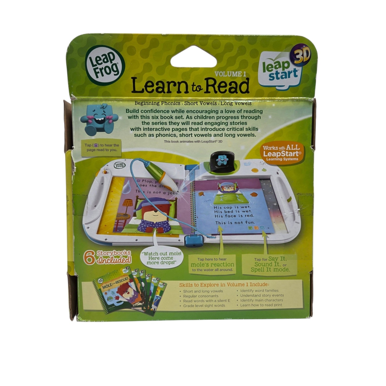LeapFrog LeapStart Learn to Read Volume 1 Six Books NIB