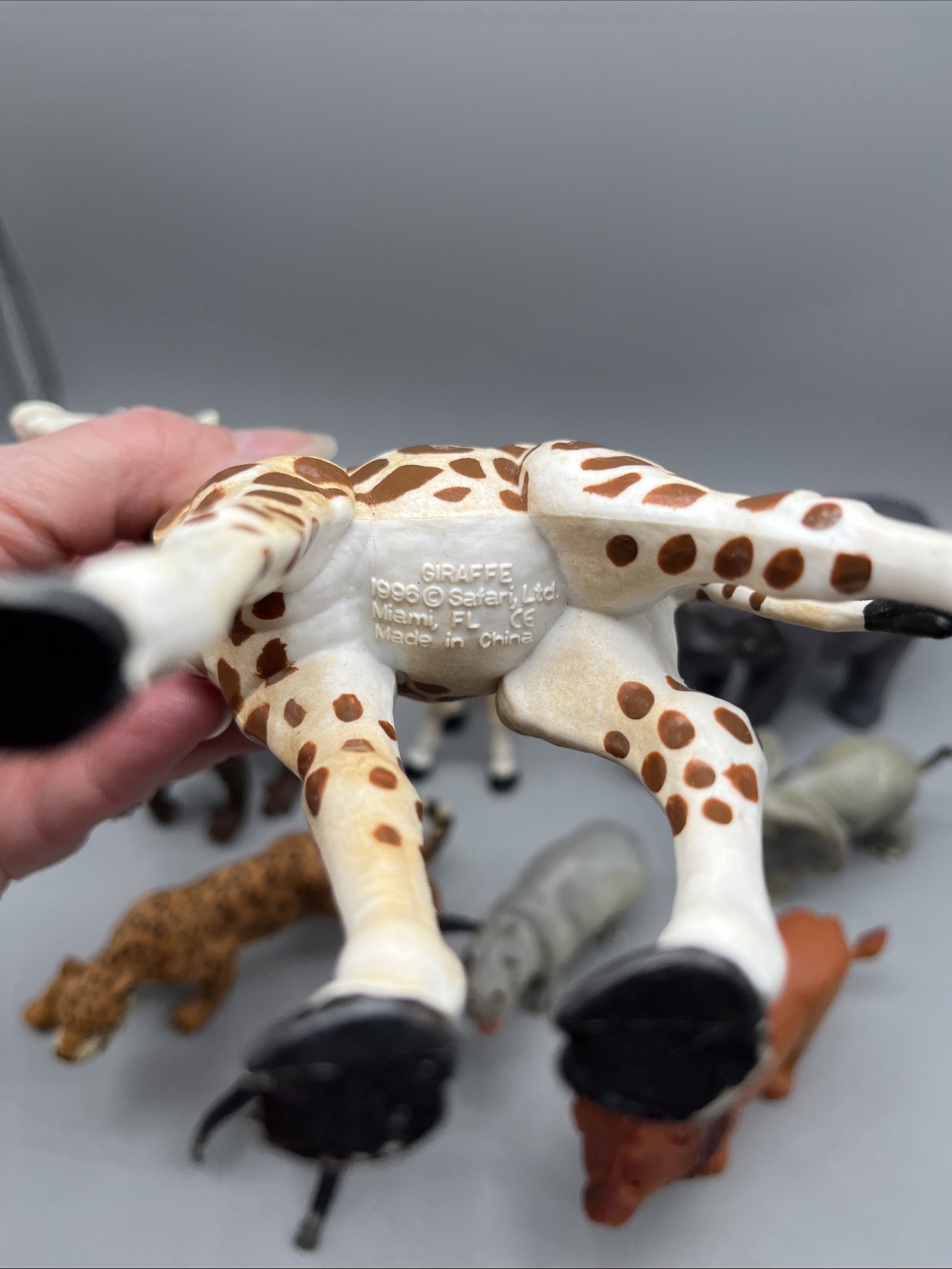 Lot of 10 Safari LTD, 1990s African Animals Plastic Lg Elephant by Terra-Babbet