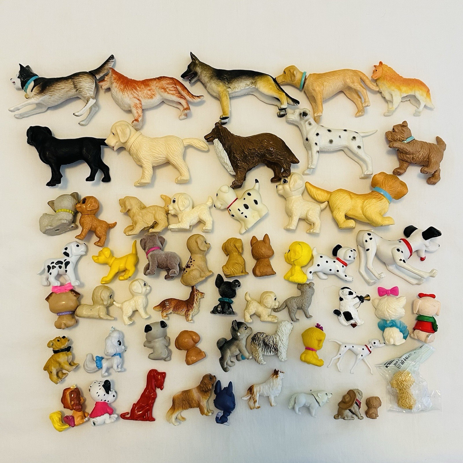 24 Pc Lot Dogs Puppies Figures Mixed Breeds Preschool Classroom .75″-3″