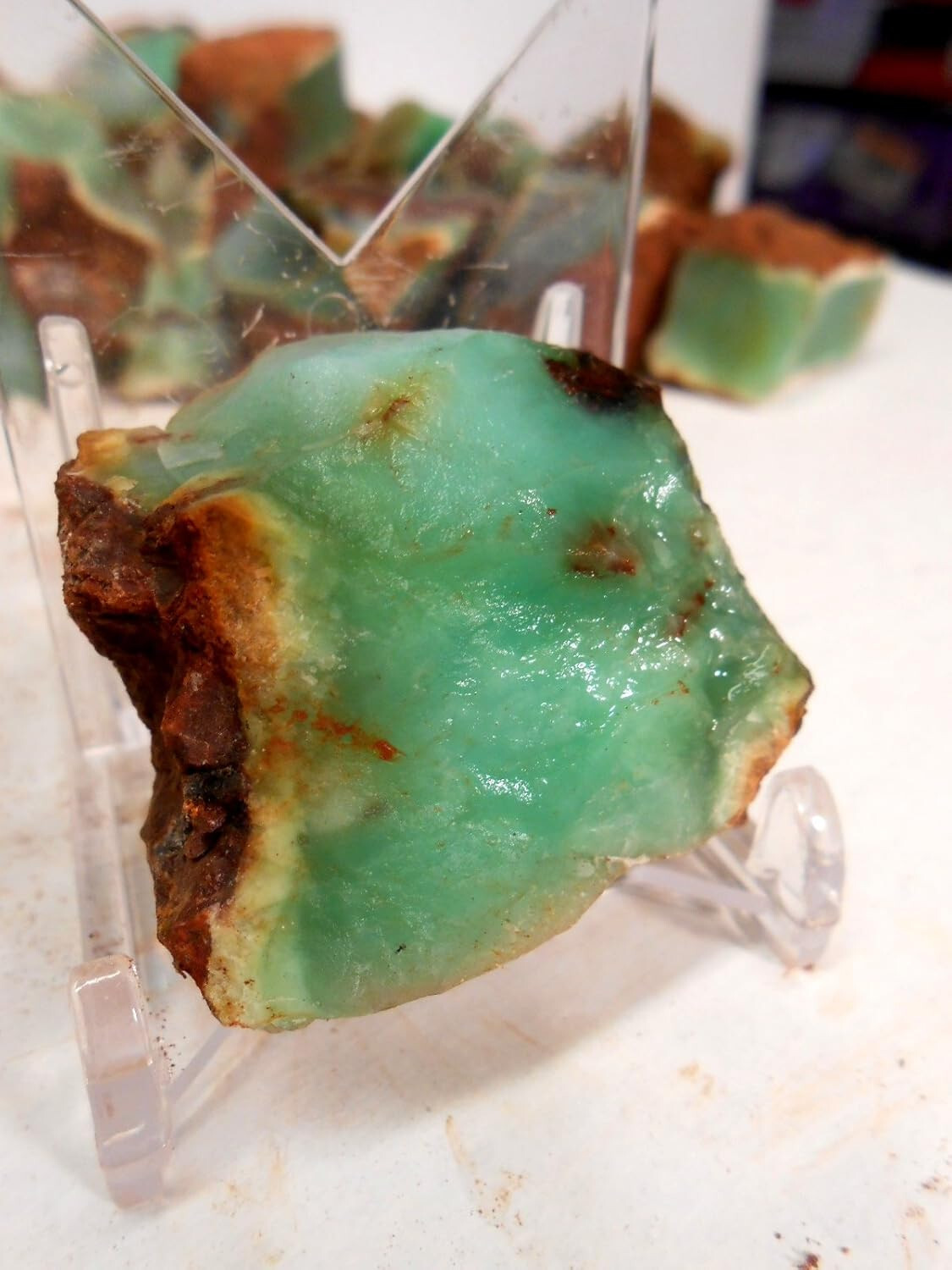 ROCK Western Australian Chrysoprase Natural Dark Green for Tumbling Cabbing 4 OZ