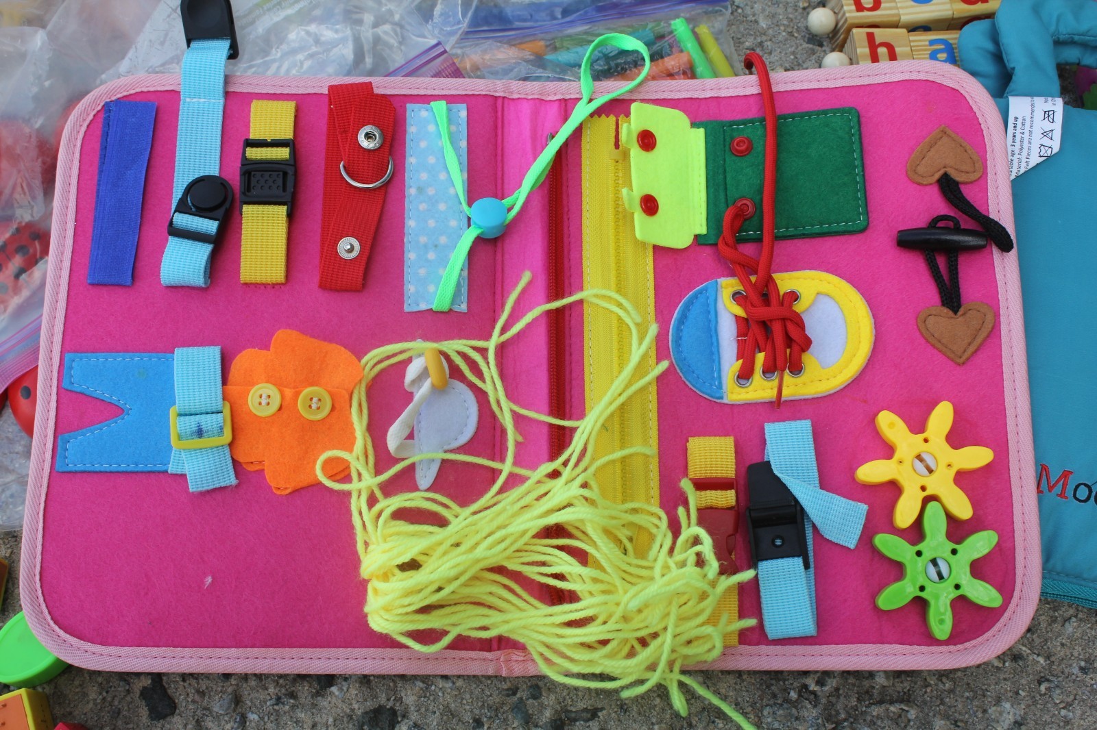 HUGE LOT Sensory Manipulative Wood Counting Toddler Homeschool Learning Tools