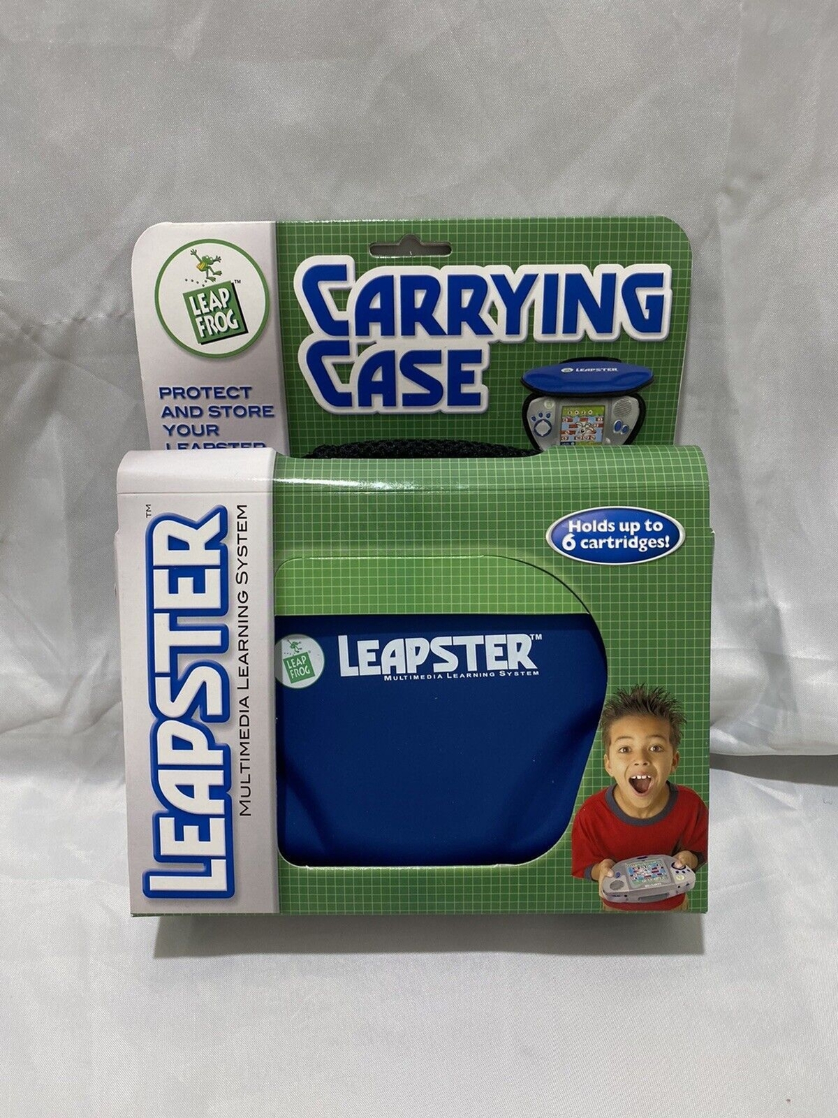 Leap Frog Leapster Carrying Case Boys Blue Ages 4 to 8 Zip Enclosure