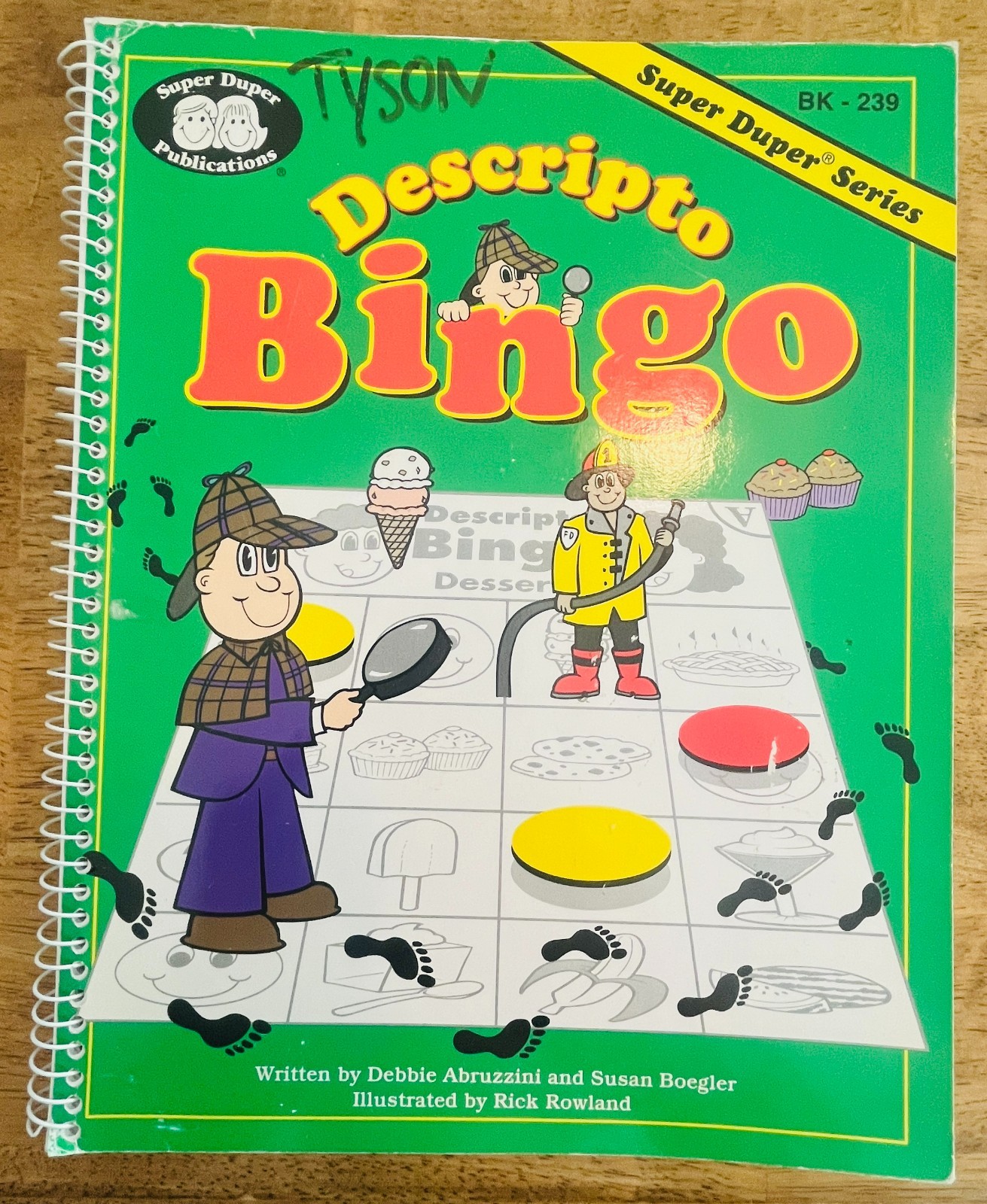 Vintage 1995 Classic Super Duper Descripto Bingo Workbook Education K-12
