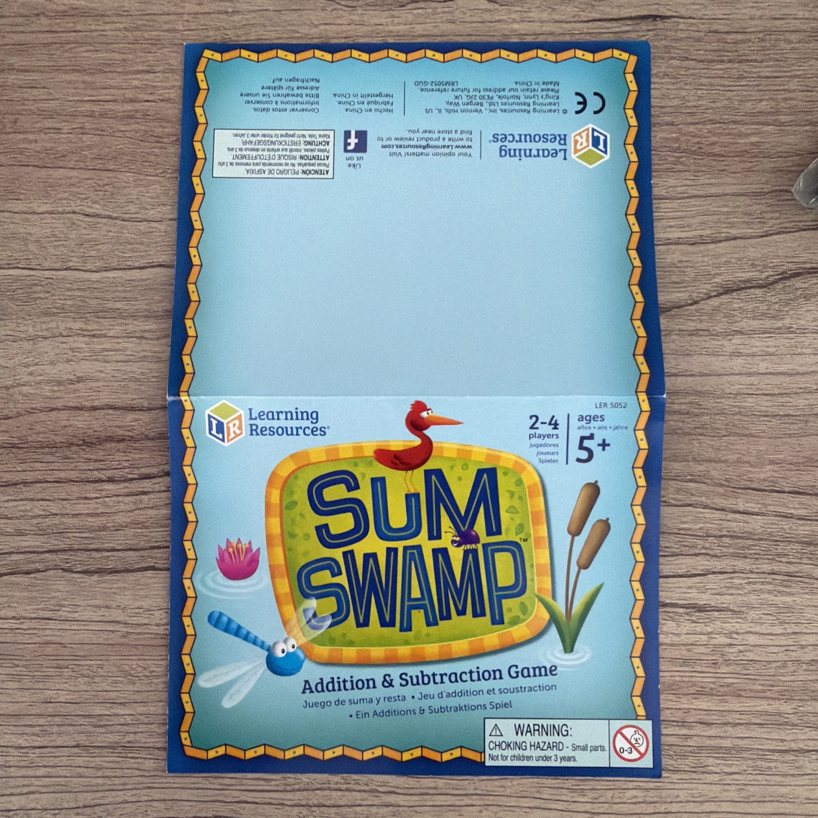 Sum Swamp Addition & Subtraction Game Learning Resources Math Board Game Ages 5+