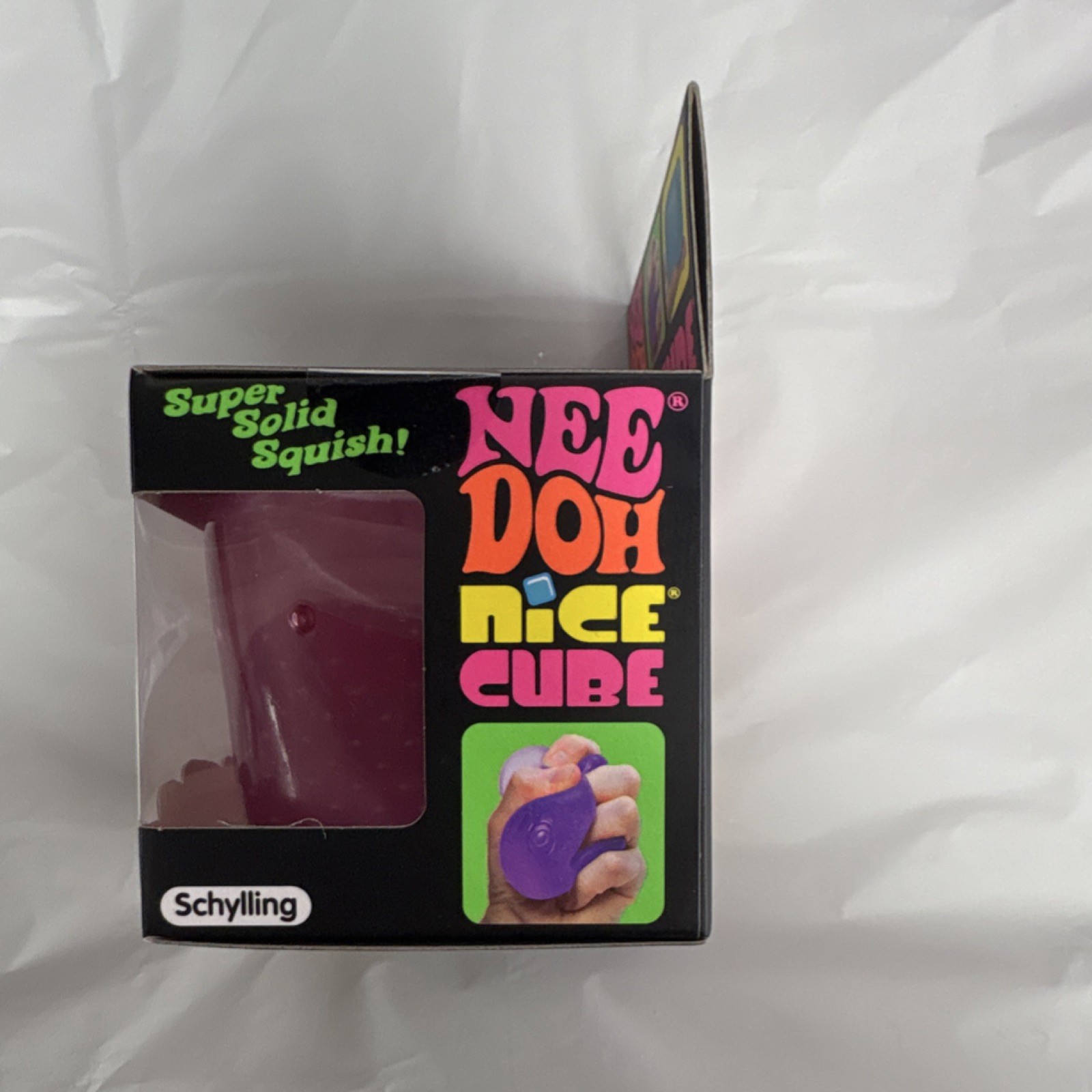 Schylling Nee Doh Nice Cube Super Solid Squish Pink Toy 25307HY