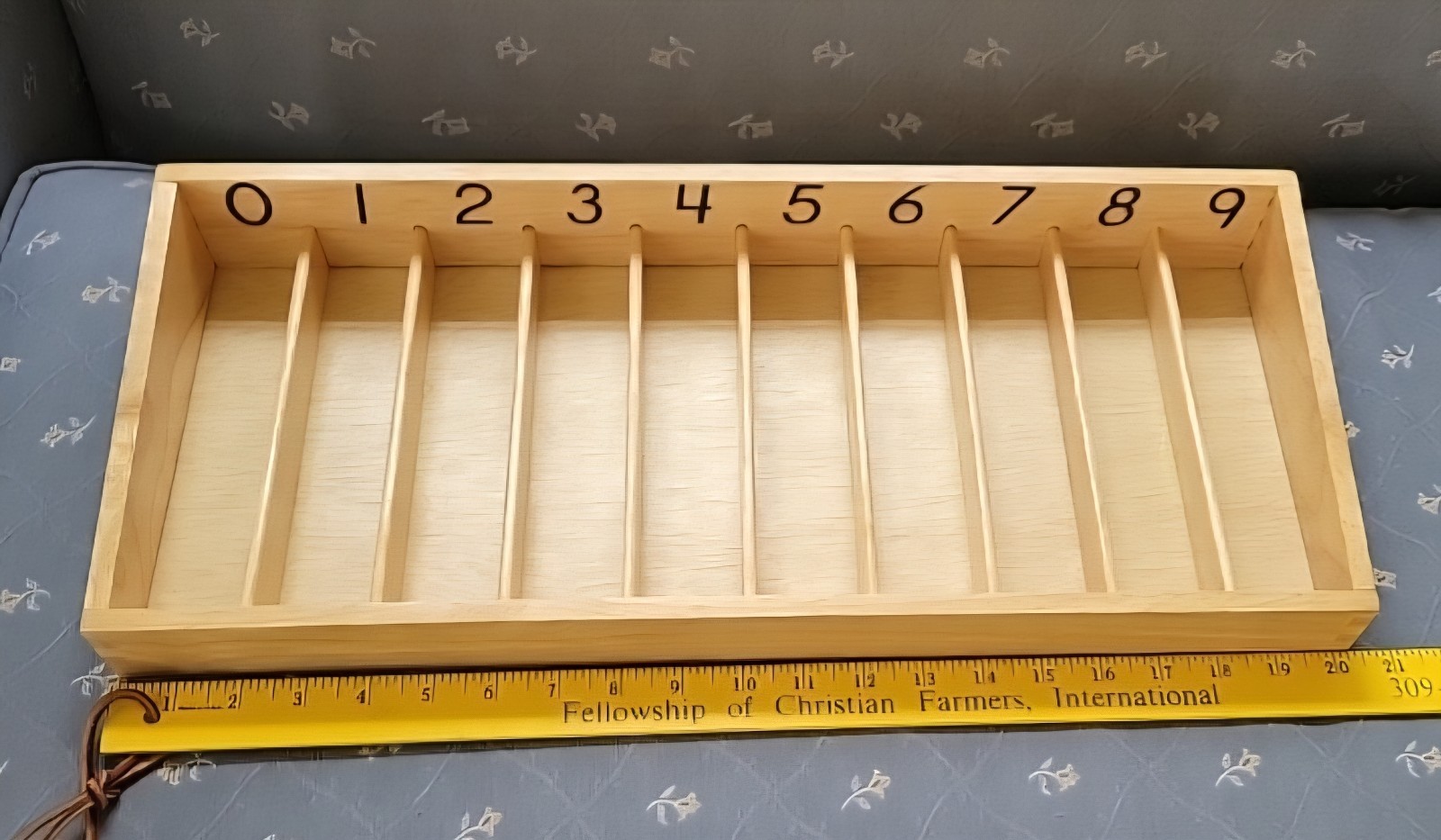 Montessori Numbered Spindle Box 1-9 with 39 Spindles #Math# Educational Tool