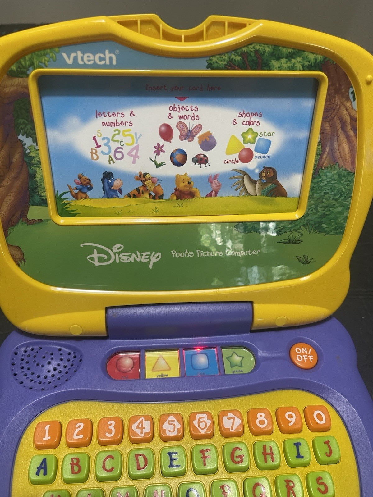 Vintage Disney Vtech Poohs Picture Computer Rare TESTED Good Condition