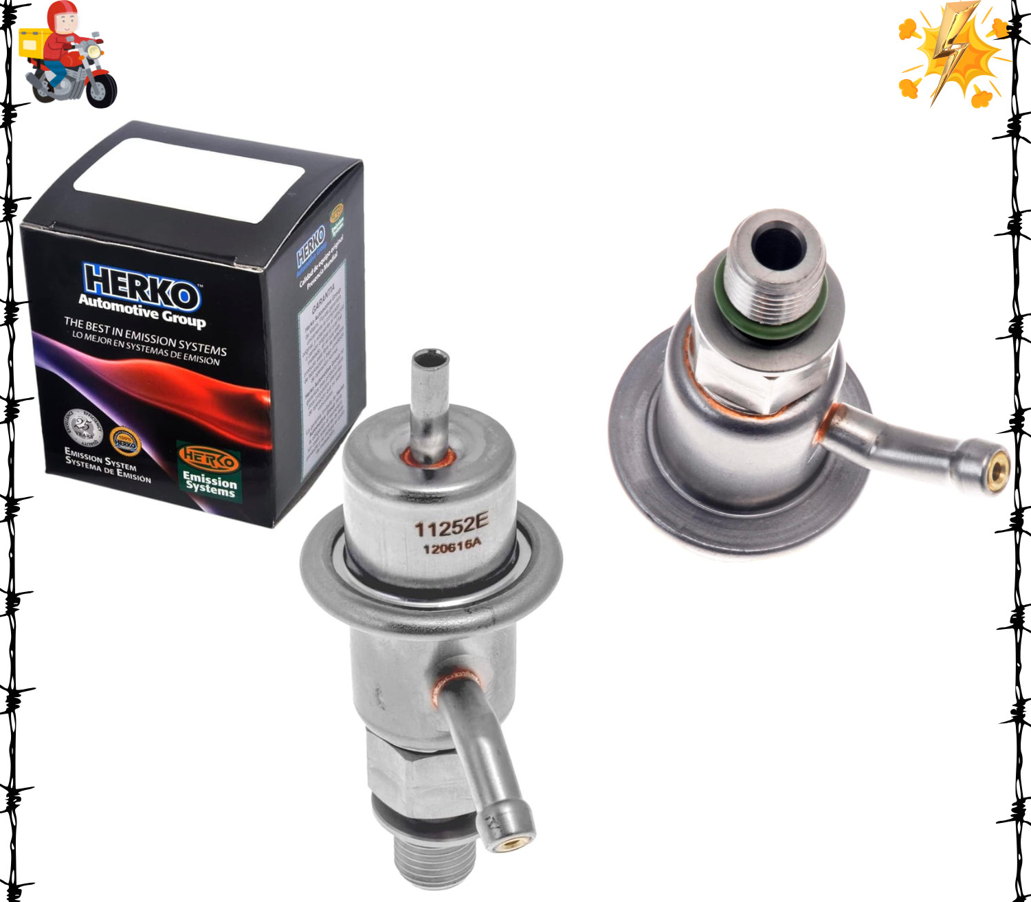 New Herko Fuel Pressure Regulator PR4134 For Toyota L4-2.4L 1987-1995